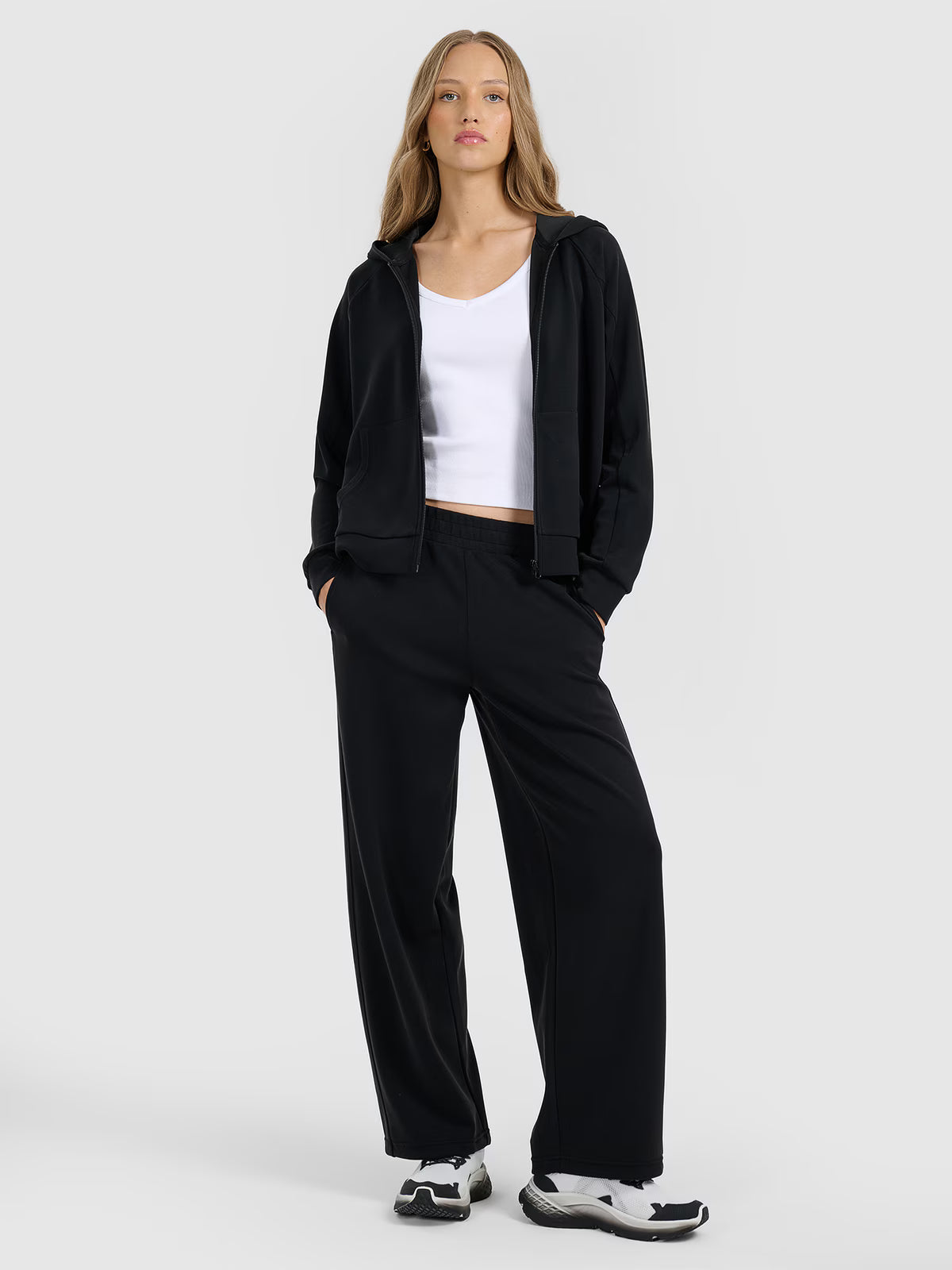 Bluza dresowa rozpinana z modalem damska