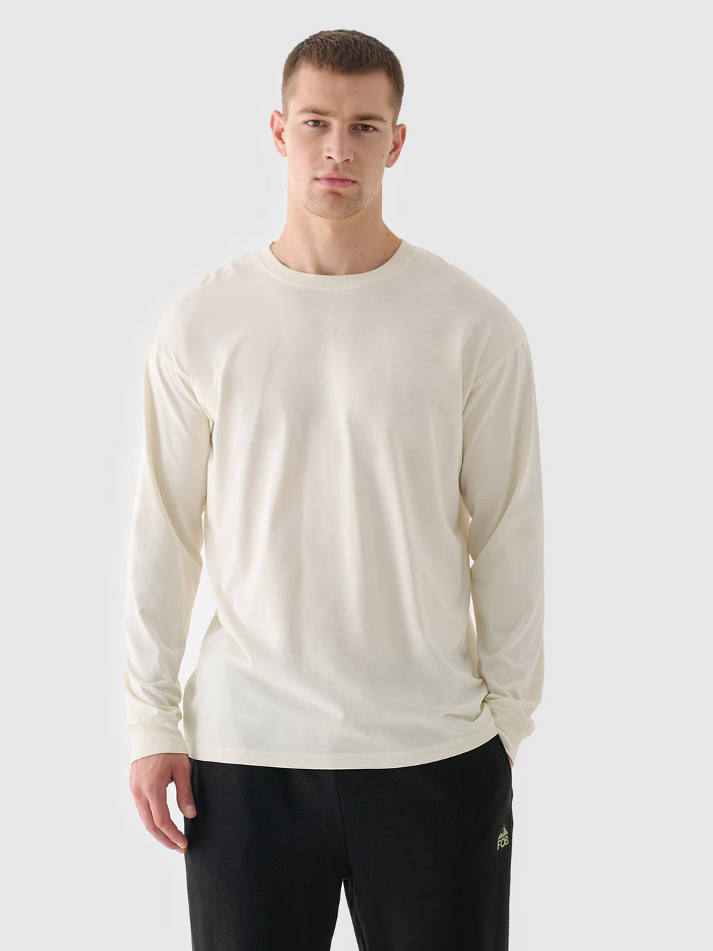 Longsleeve oversize z nadrukiem męski