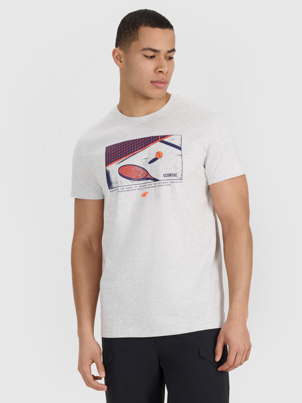 T-shirt regular z nadrukiem męski