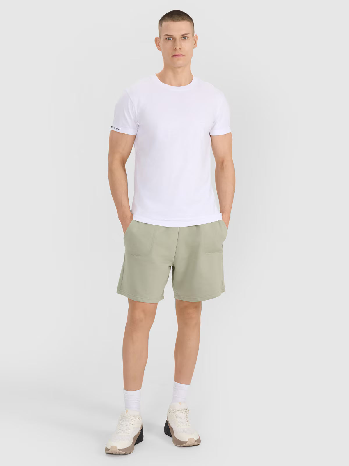 T-shirt regular gładki męski