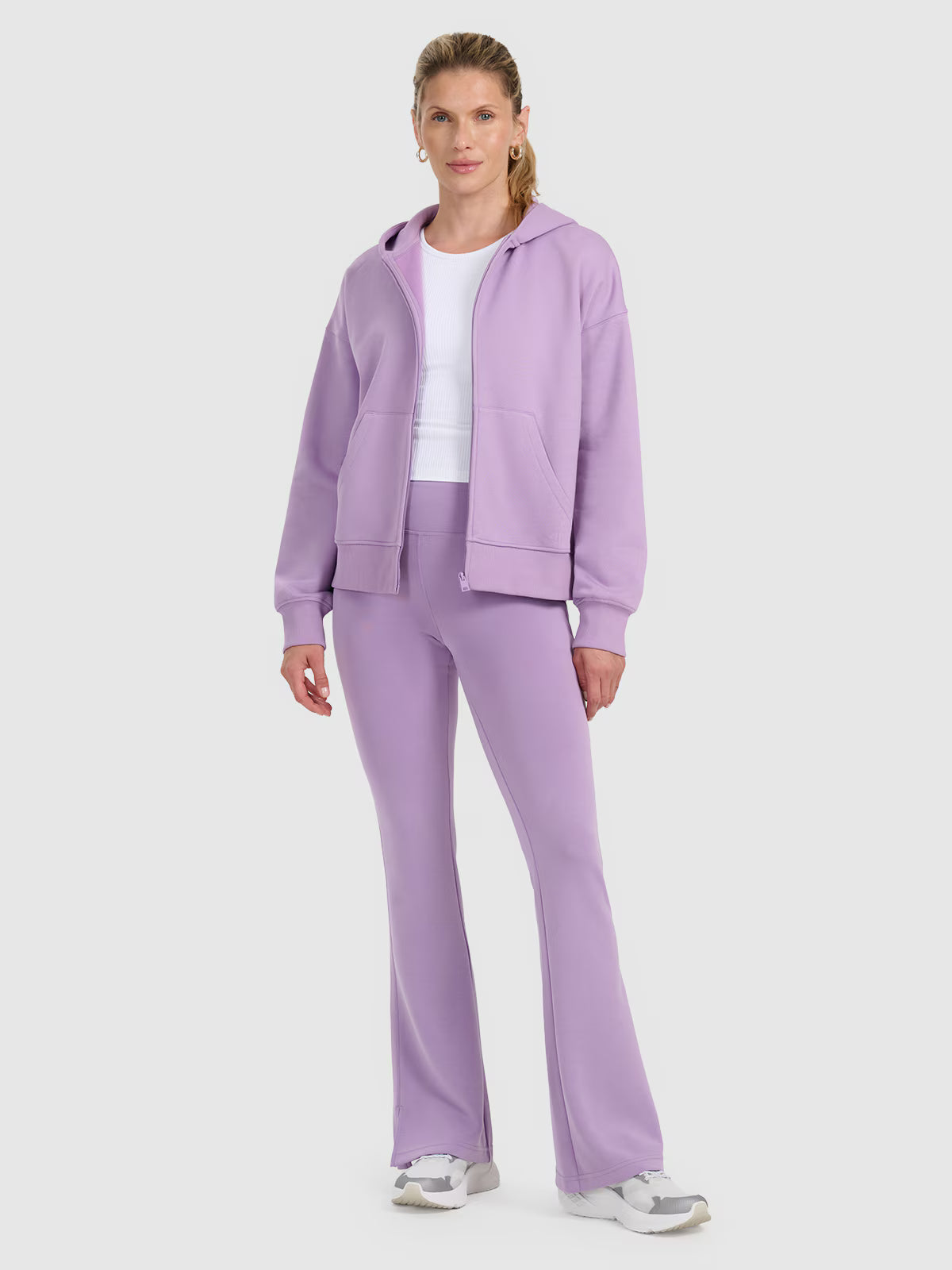 Bluza dresowa rozpinana z kapturem damska
