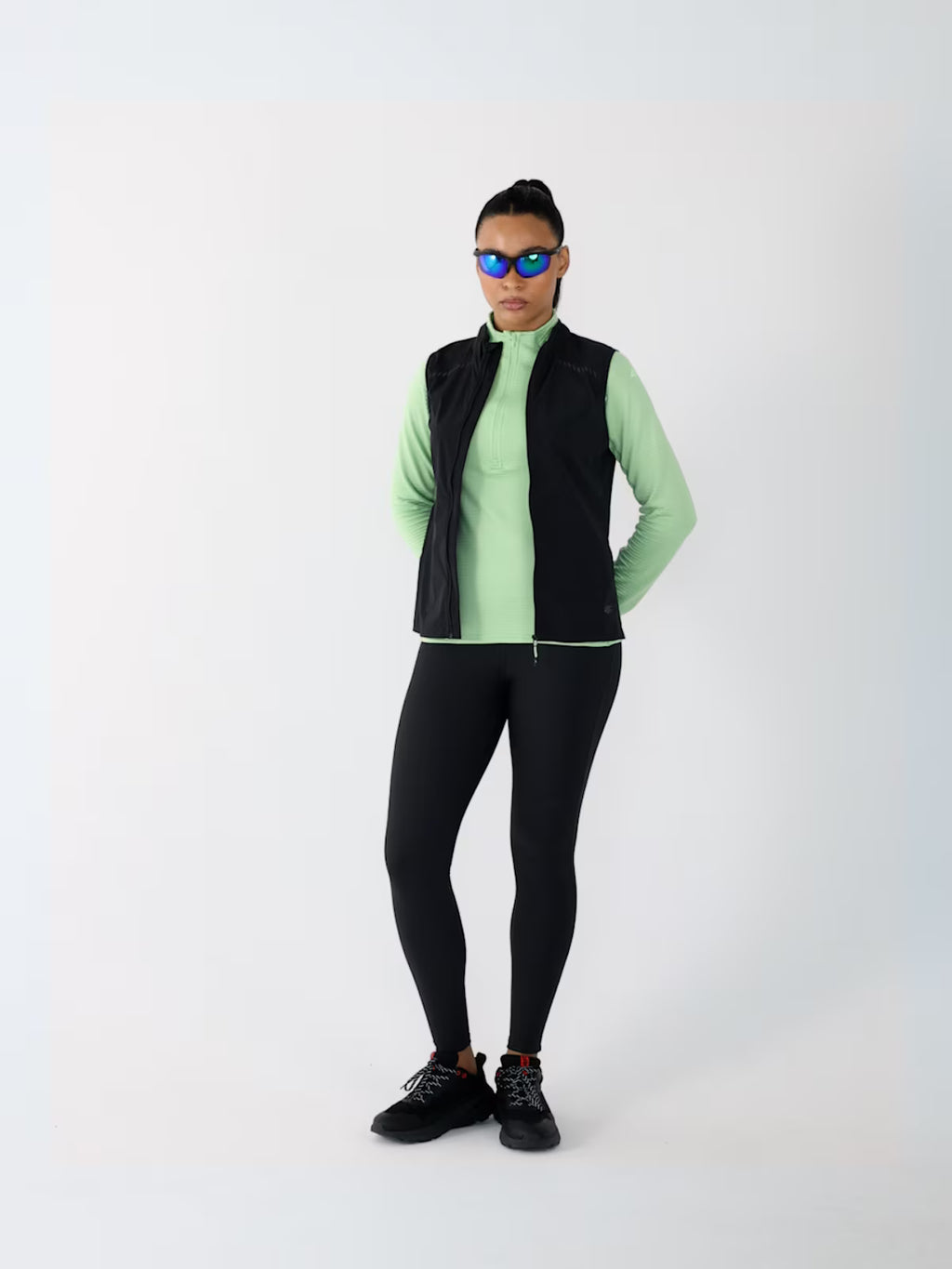 Legginsy treningowe z wysokim stanem damskie