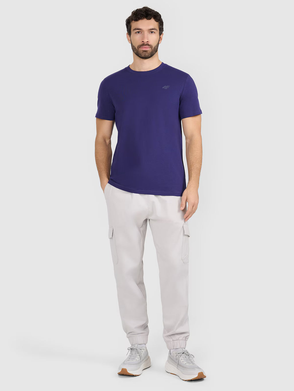 T-shirt regular gładki męski