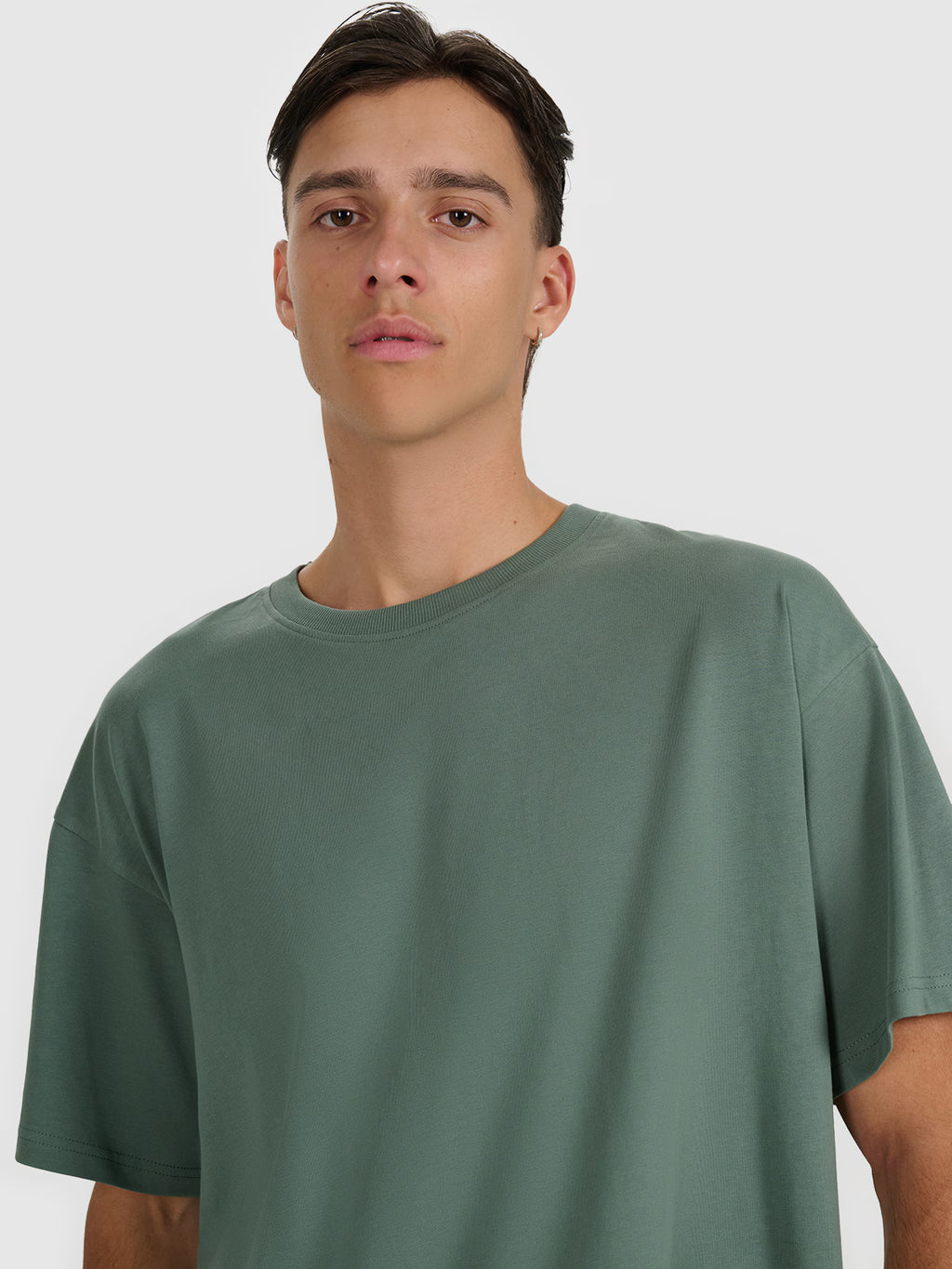 T-shirt oversize z nadrukiem męski