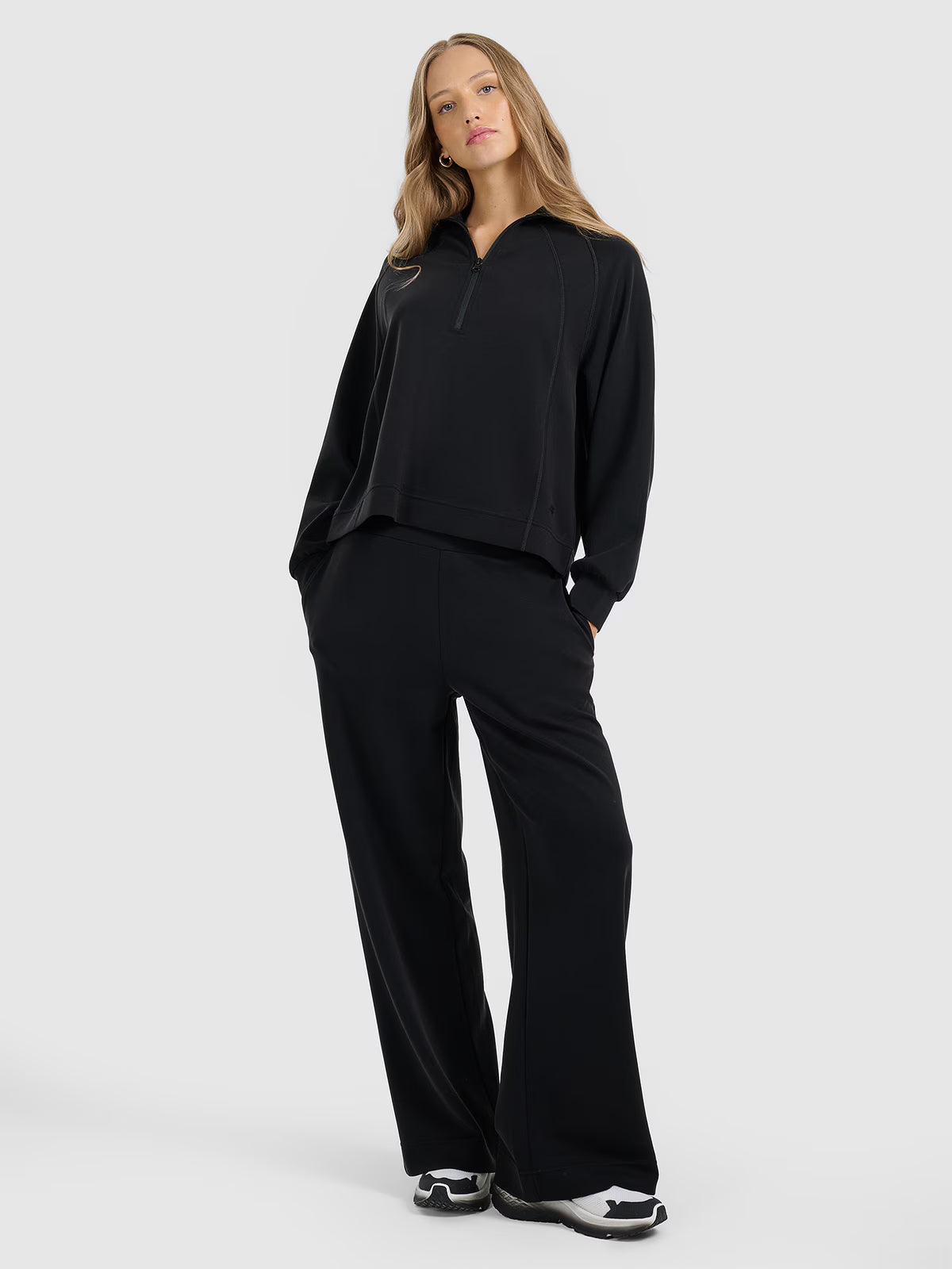 Bluza dresowa nierozpinana z modalem damska