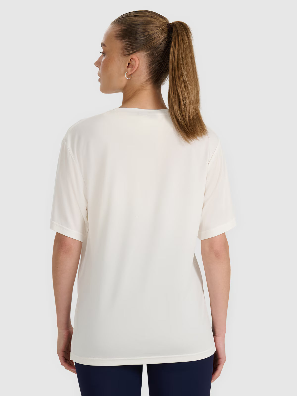 T-shirt oversize z modalem damski