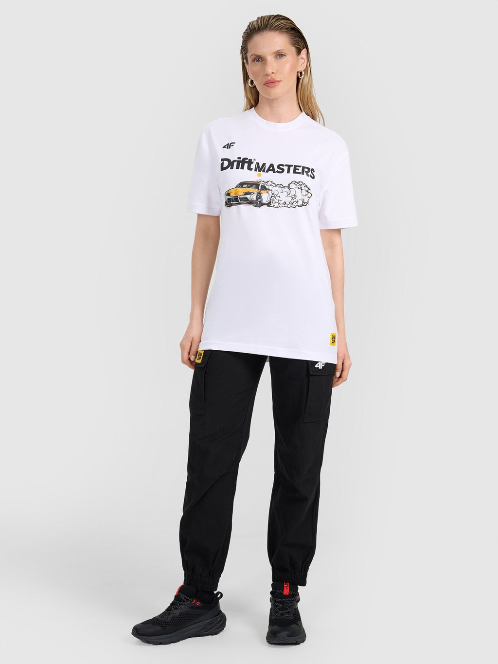 T-shirt regular z nadrukiem uniseks 4F x Drift Masters