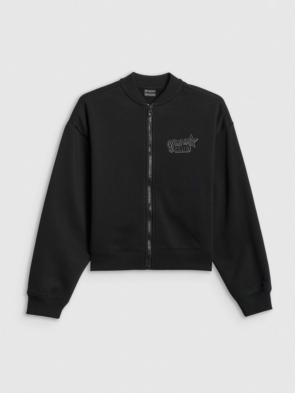 Bluza dresowa loose bez kaptura dziewczęca