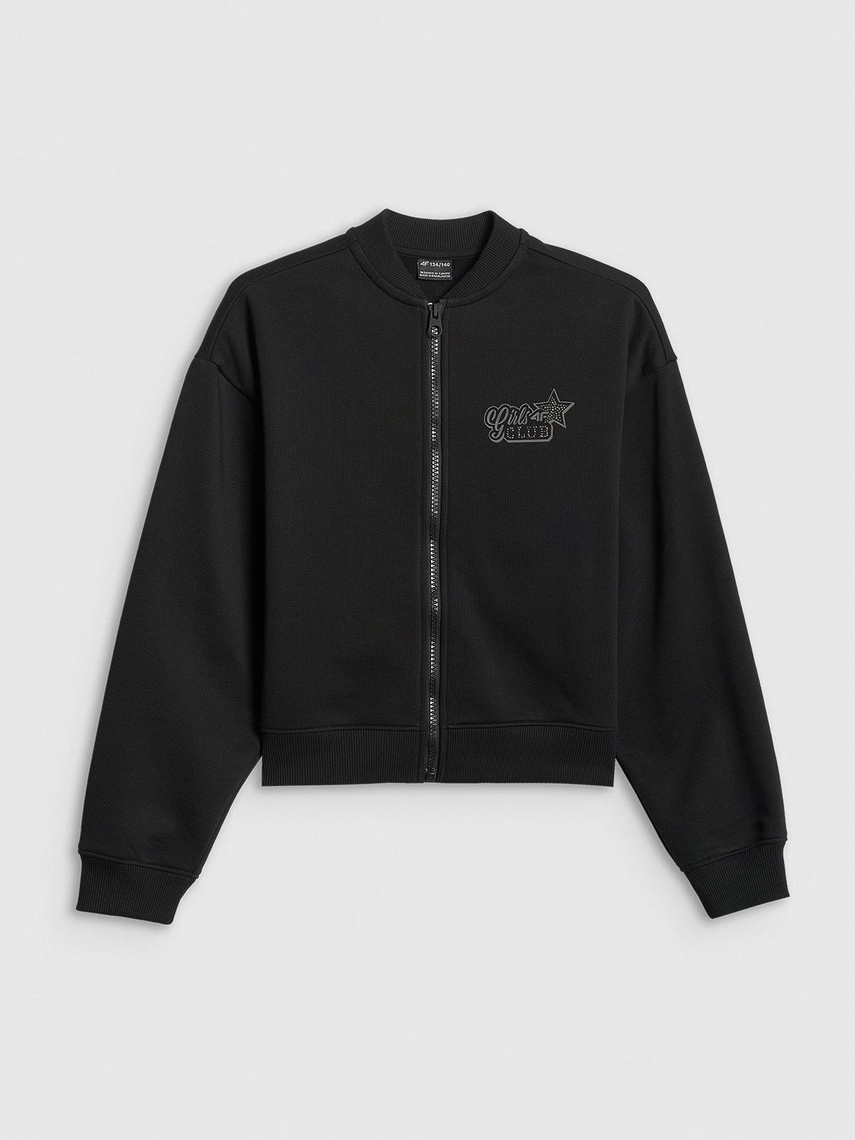 Bluza dresowa loose bez kaptura dziewczęca