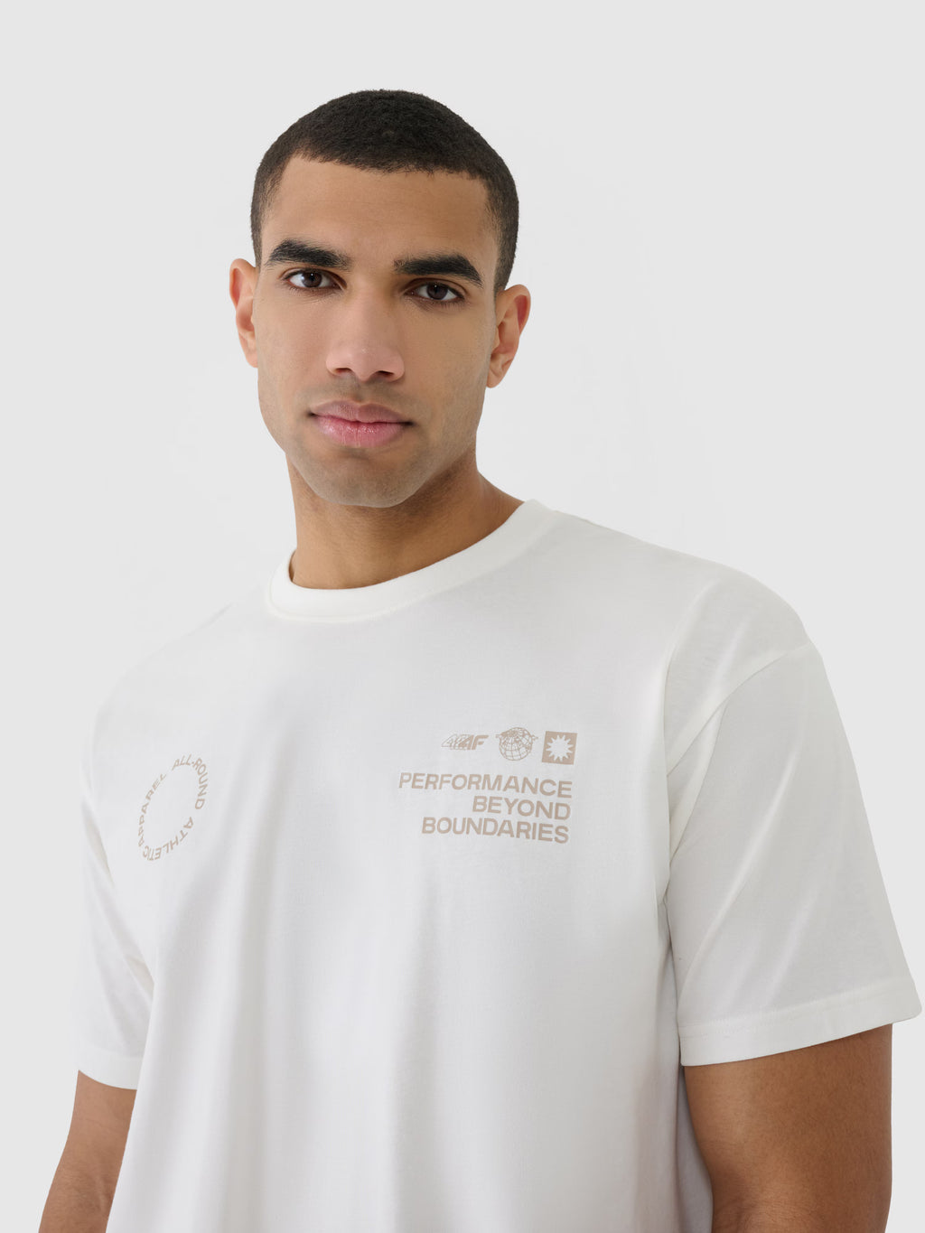 T-shirt oversize z nadrukiem męski