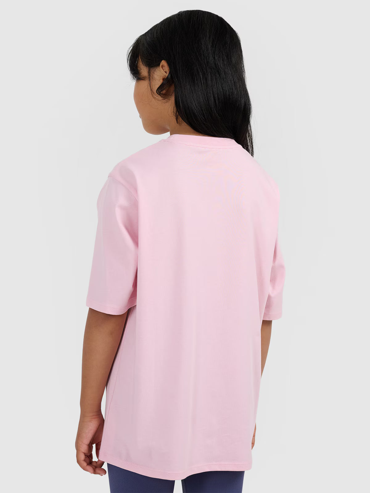 T-shirt oversize z nadrukiem dziewczęcy