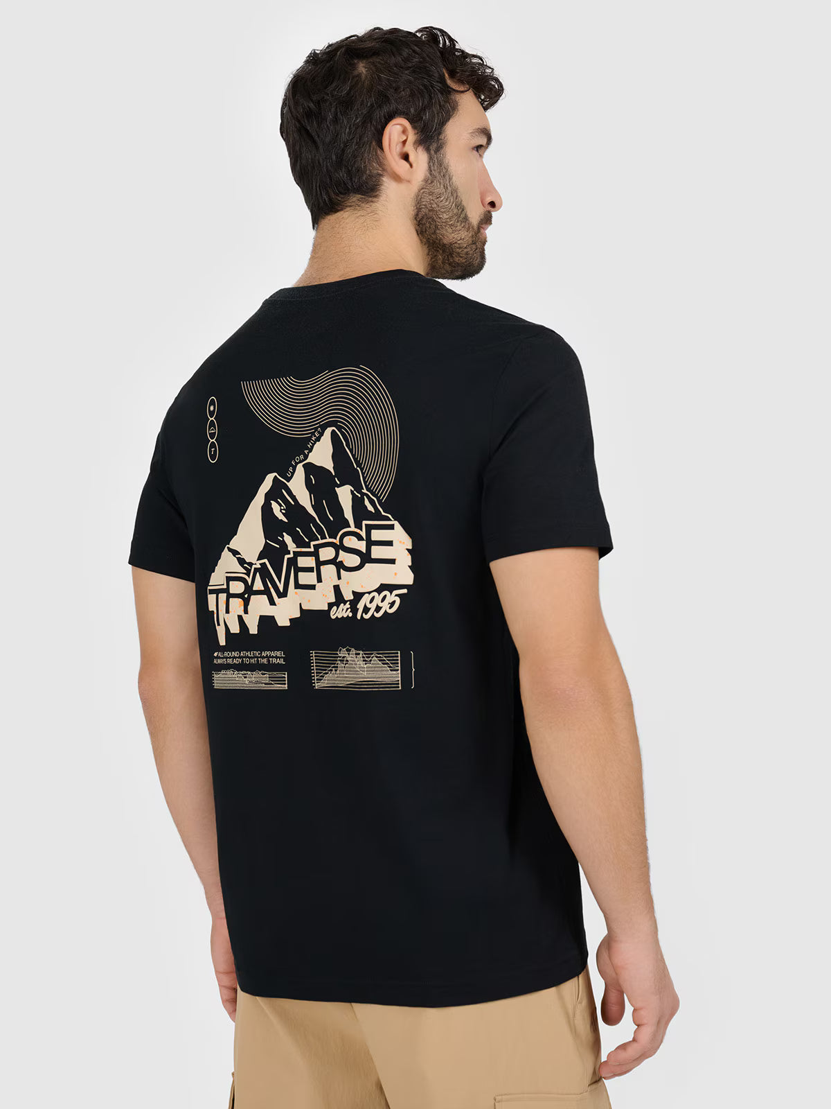 T-shirt regular z nadrukiem męski