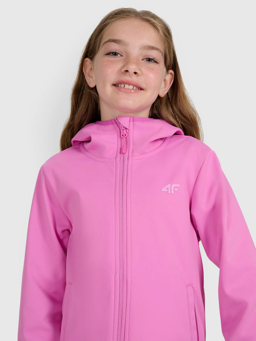 Kurtka softshell wiatroodporna membrana 5000 dziewczęca