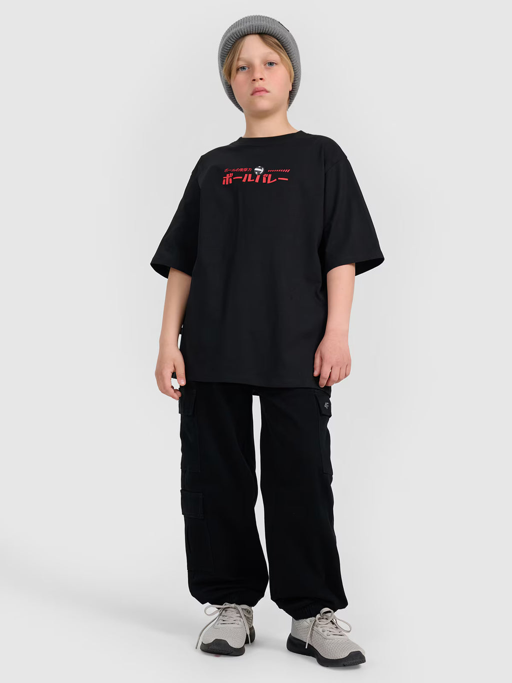 T-shirt oversize z nadrukiem chłopięcy