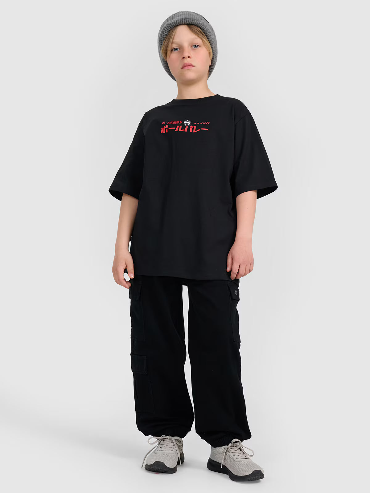 T-shirt oversize z nadrukiem chłopięcy