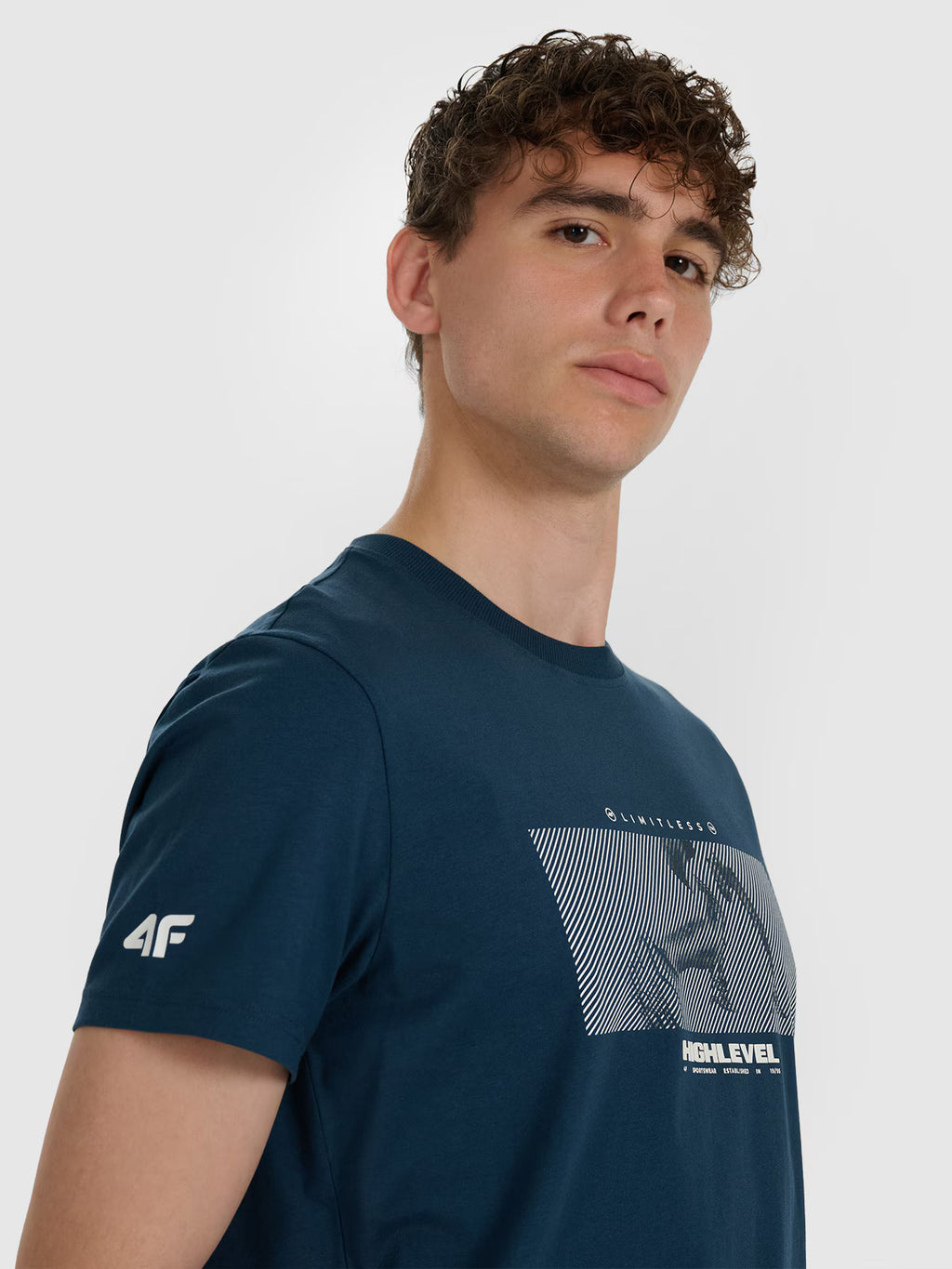 T-shirt regular z nadrukiem męski