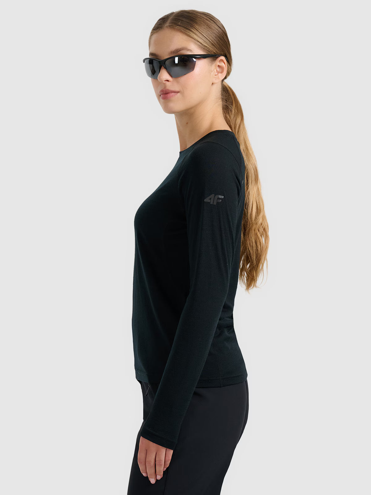 Longsleeve trekkingowy szybkoschnący z wełną merino damski