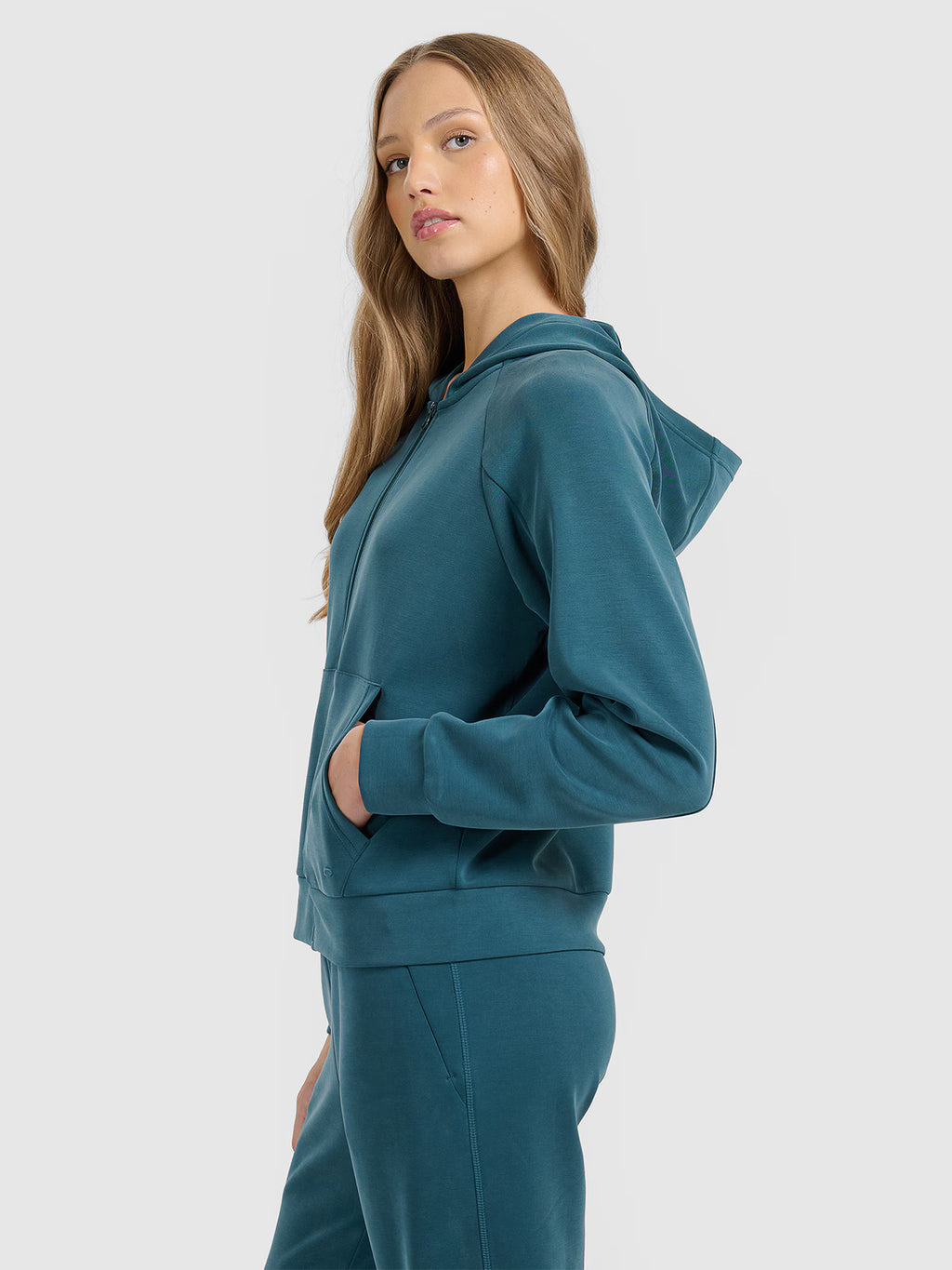 Bluza dresowa rozpinana z modalem damska