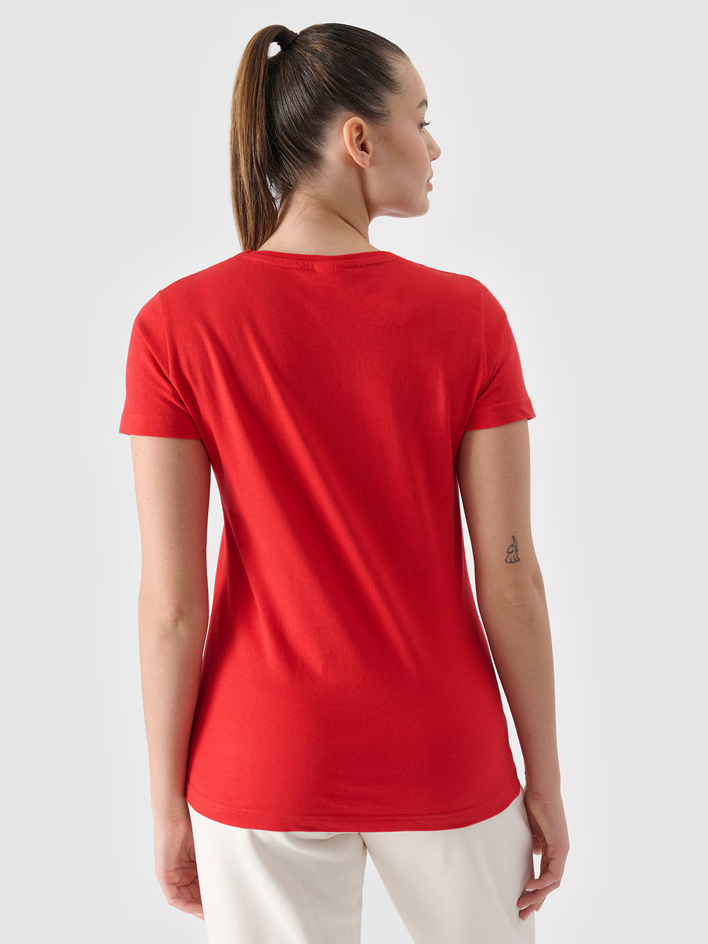 T-shirt slim z nadrukiem damski