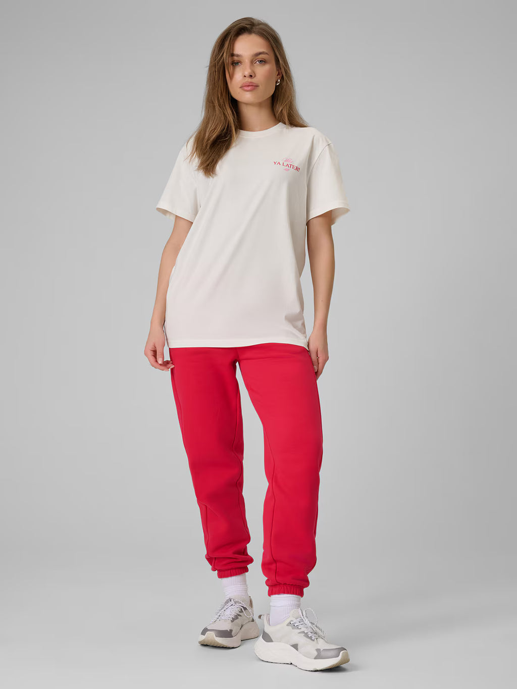 T-shirt loose z nadrukiem damski