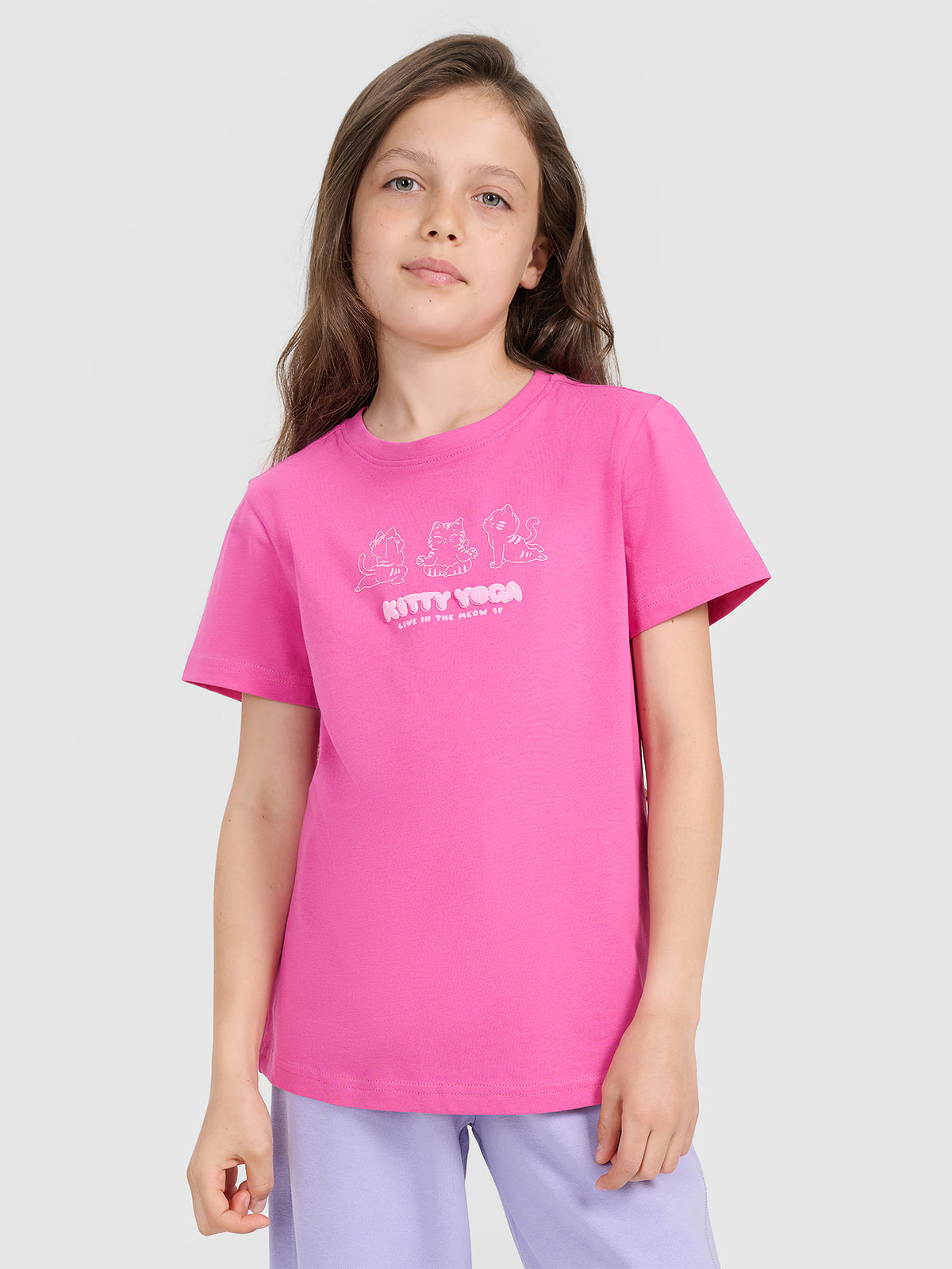 T-shirt regular z nadrukiem dziewczęcy