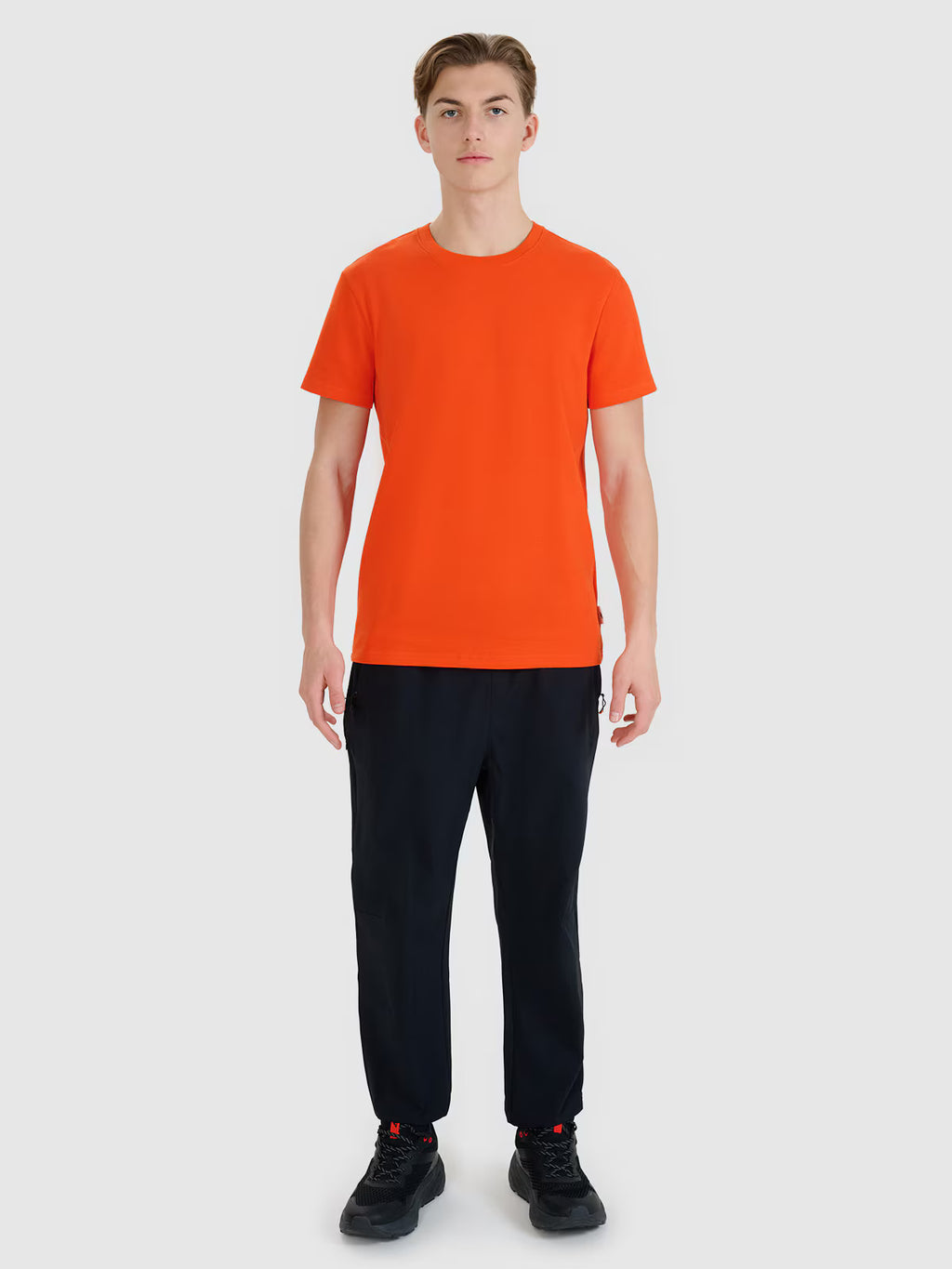 T-shirt regular ze strukturalnej dzianiny męski