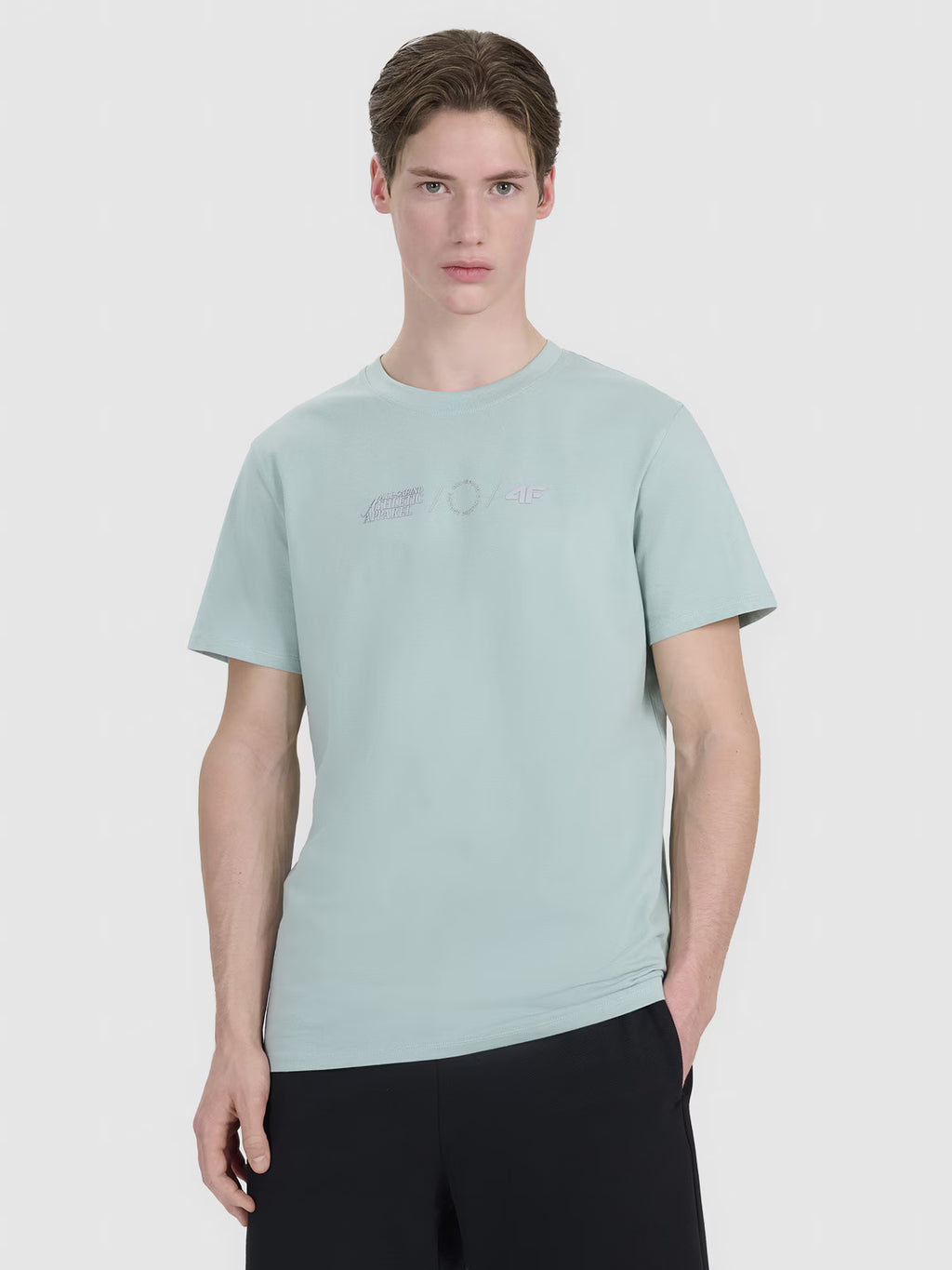 T-shirt regular z nadrukiem męski