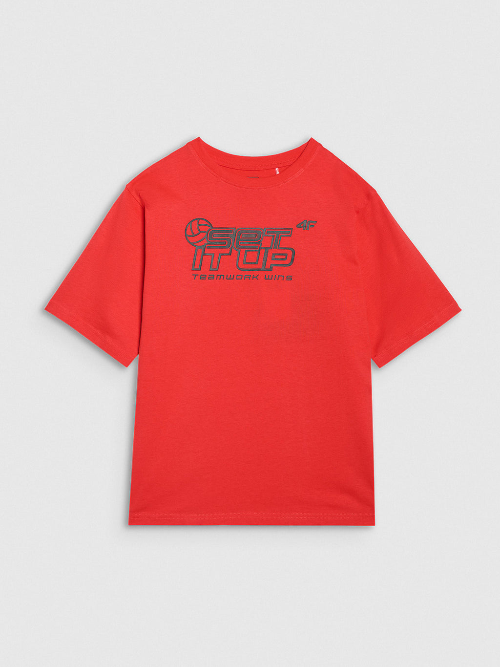 T-shirt oversize z nadrukiem dziecięcy