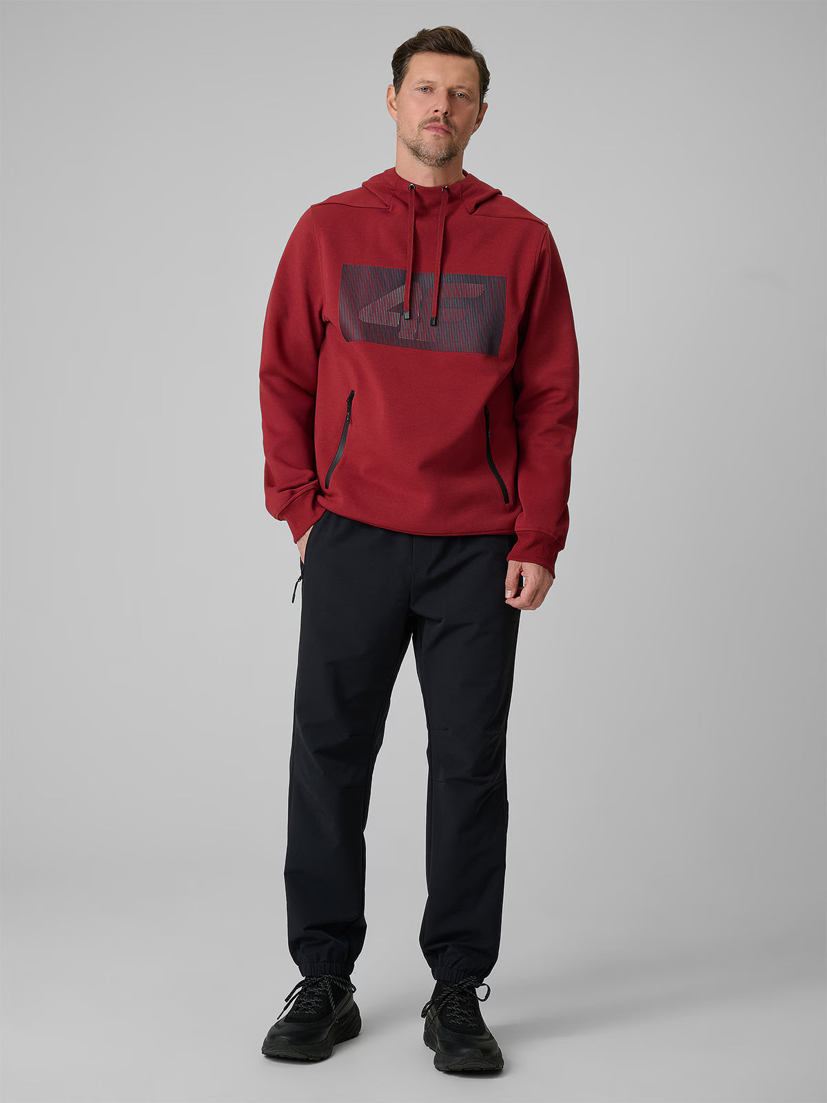Bluza dresowa regular z kapturem męska