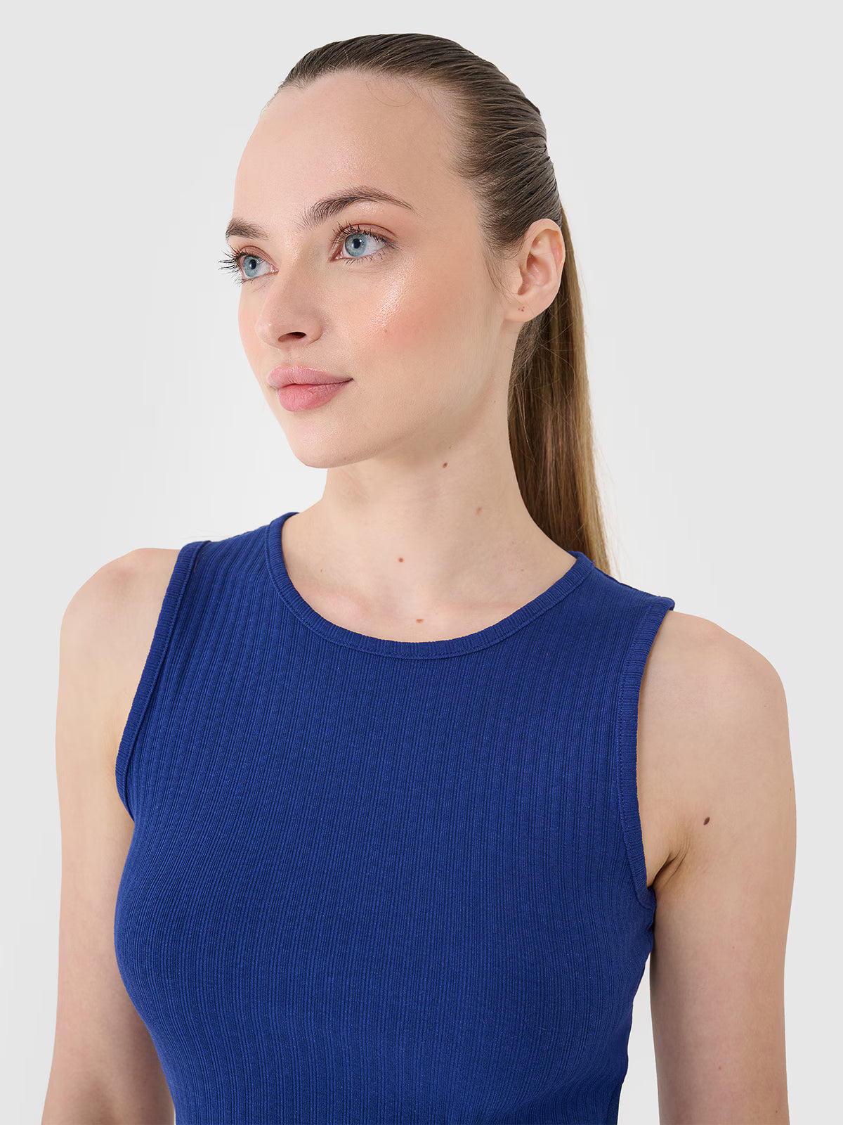 Crop top dzianinowy damski