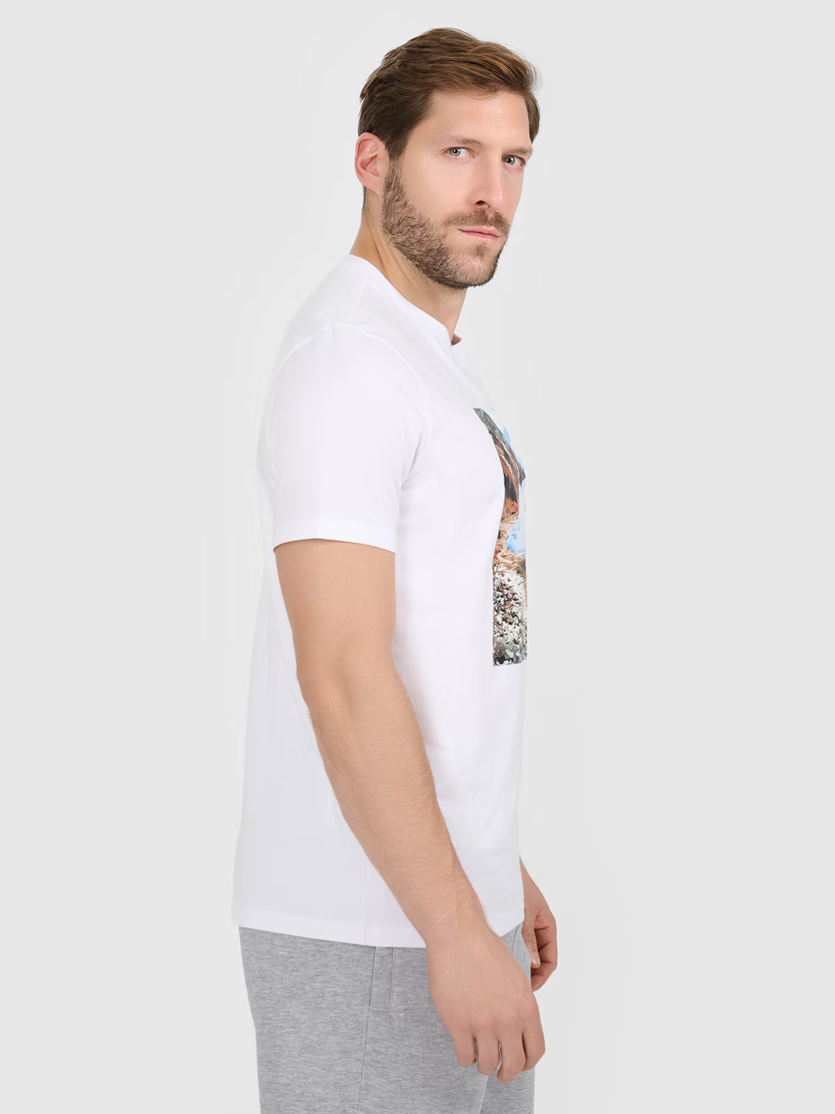 T-shirt regular z nadrukiem męski
