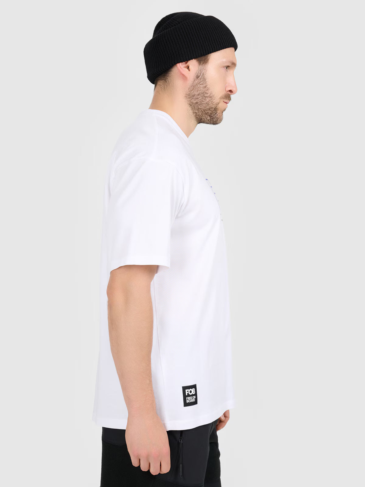 T-shirt loose z nadrukiem męski