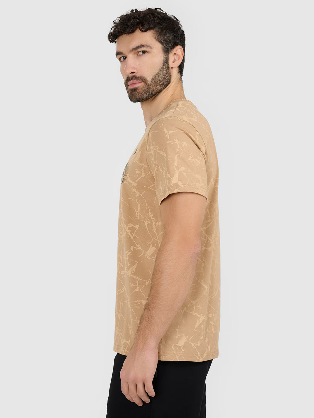 T-shirt regular z nadrukiem męski