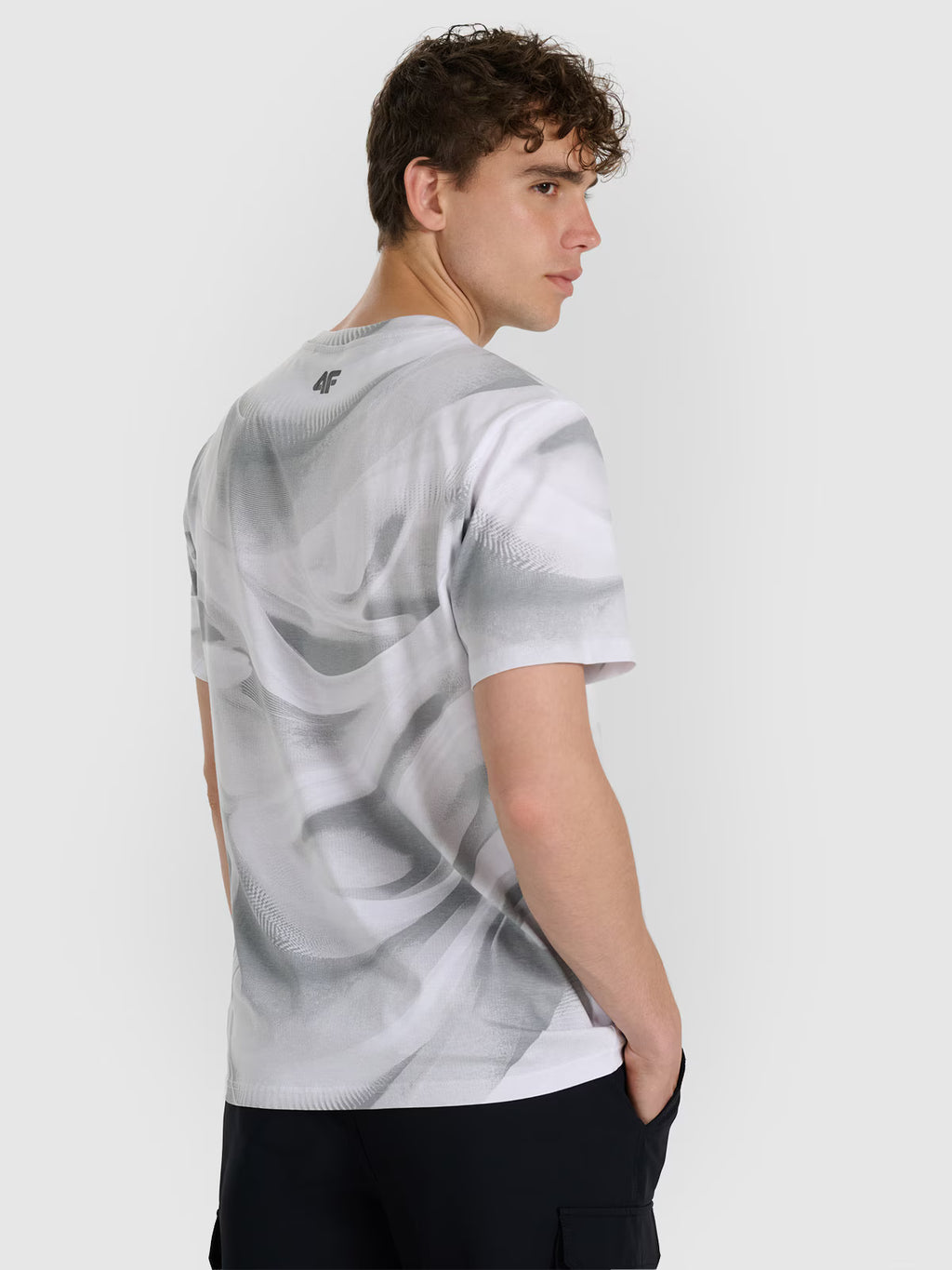 T-shirt regular z nadrukiem męski