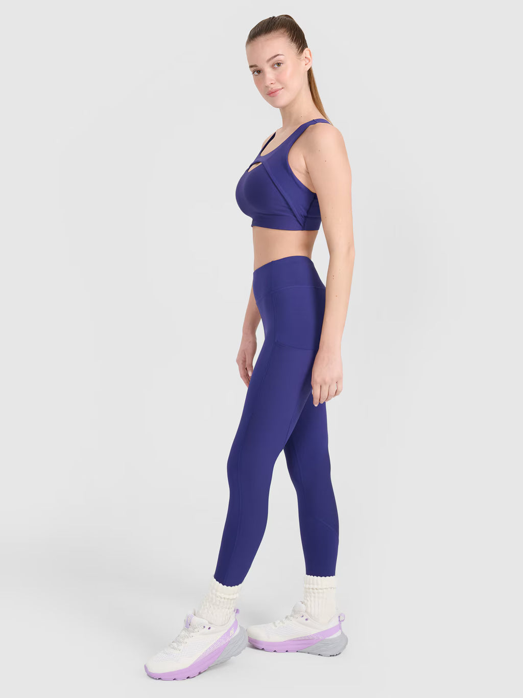 Legginsy treningowe z wysokim stanem damskie