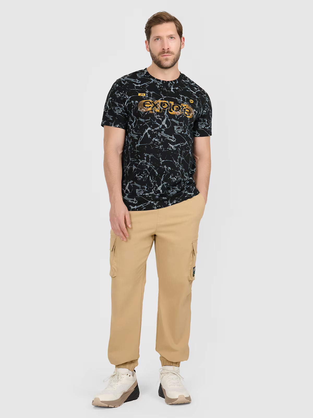T-shirt regular z nadrukiem męski