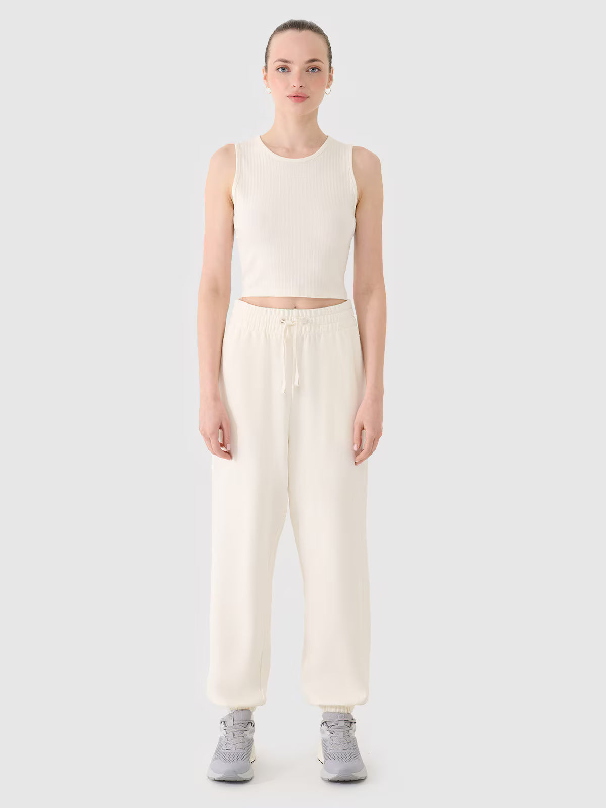 Crop top dzianinowy damski