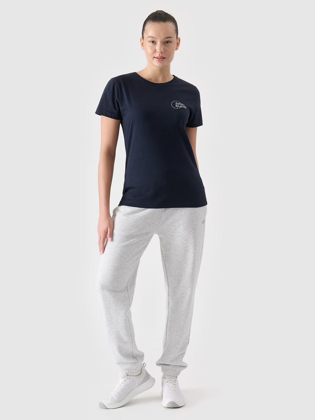 T-shirt slim z nadrukiem damski