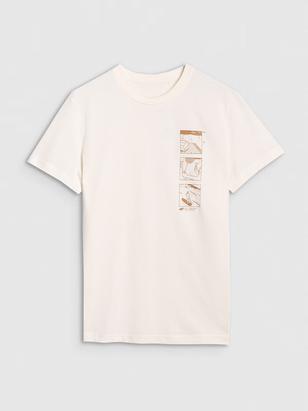 T-shirt regular z nadrukiem męski