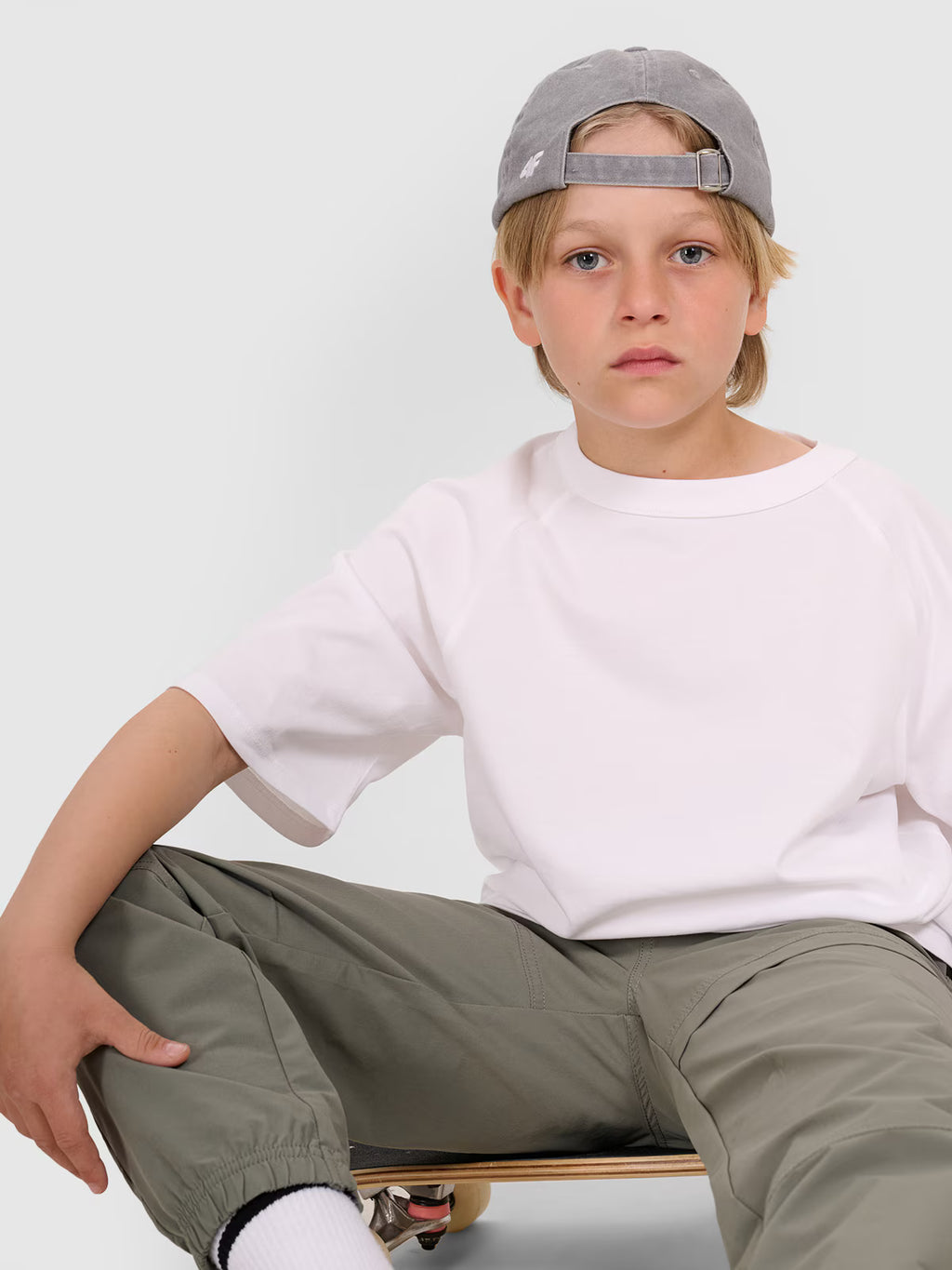 T-shirt oversize gładki chłopięcy