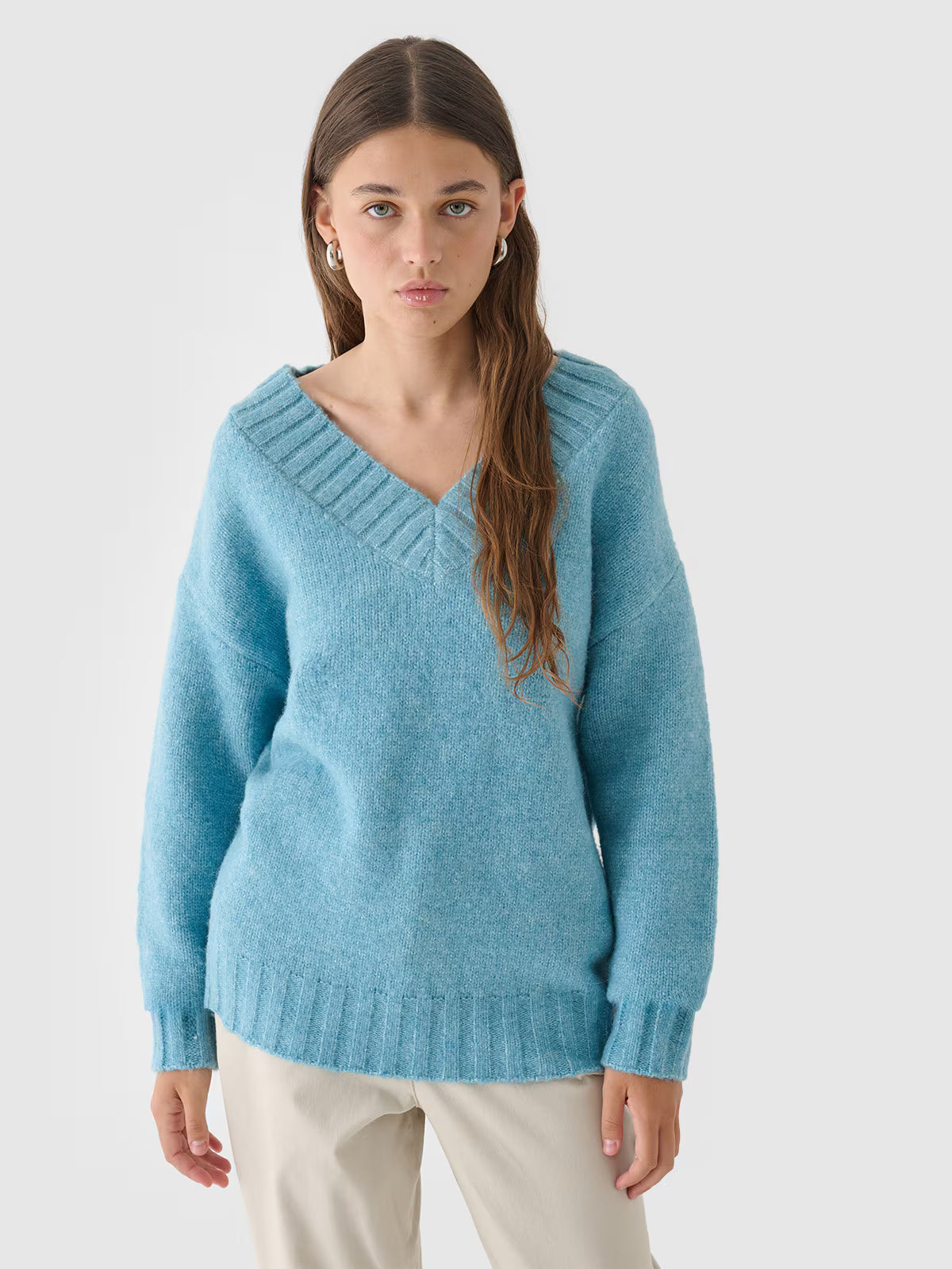 Sweter z wełną i alpaką damski Outhorn