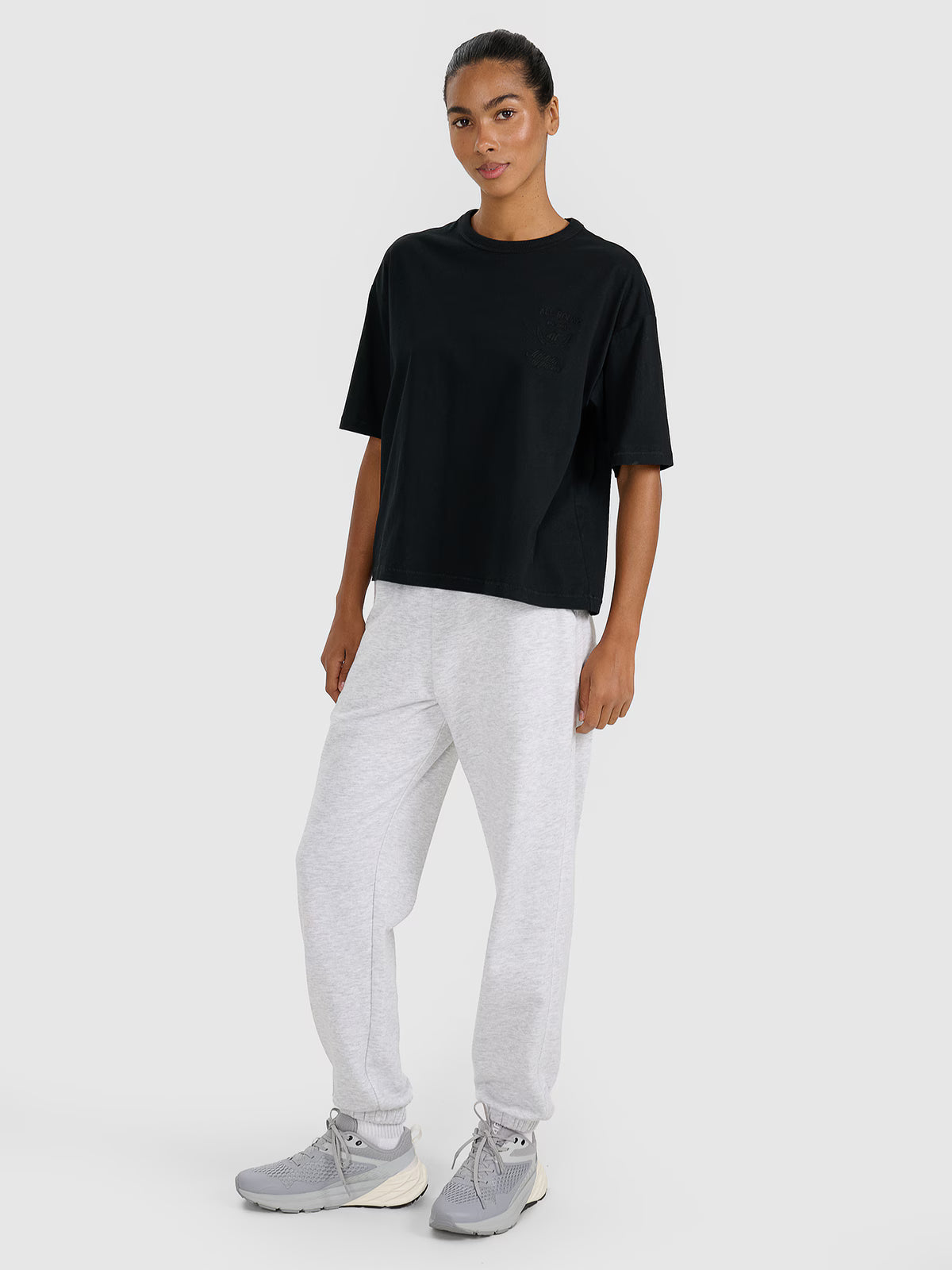 T-shirt oversize z nadrukiem damski