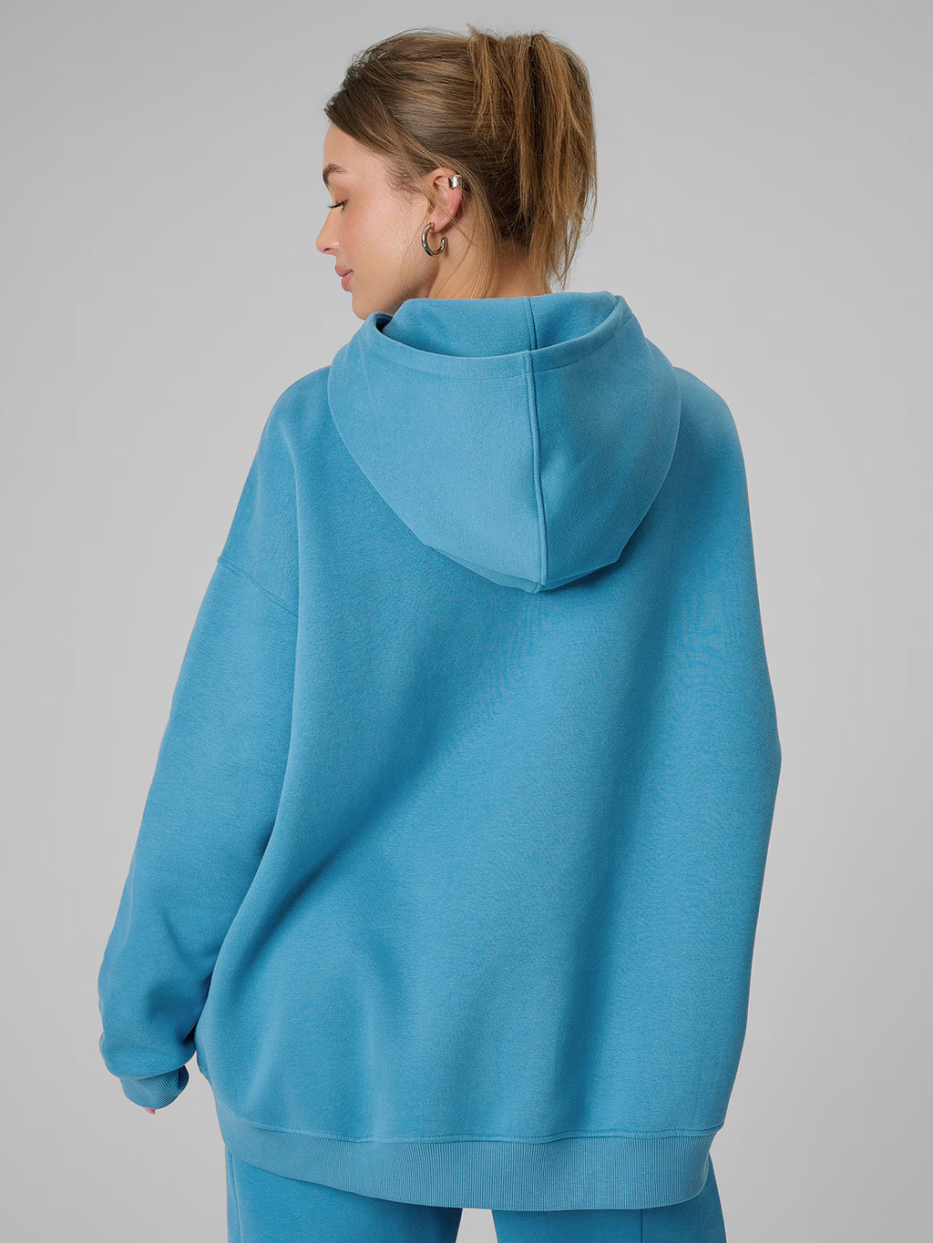 Bluza dresowa loose z kapturem damska