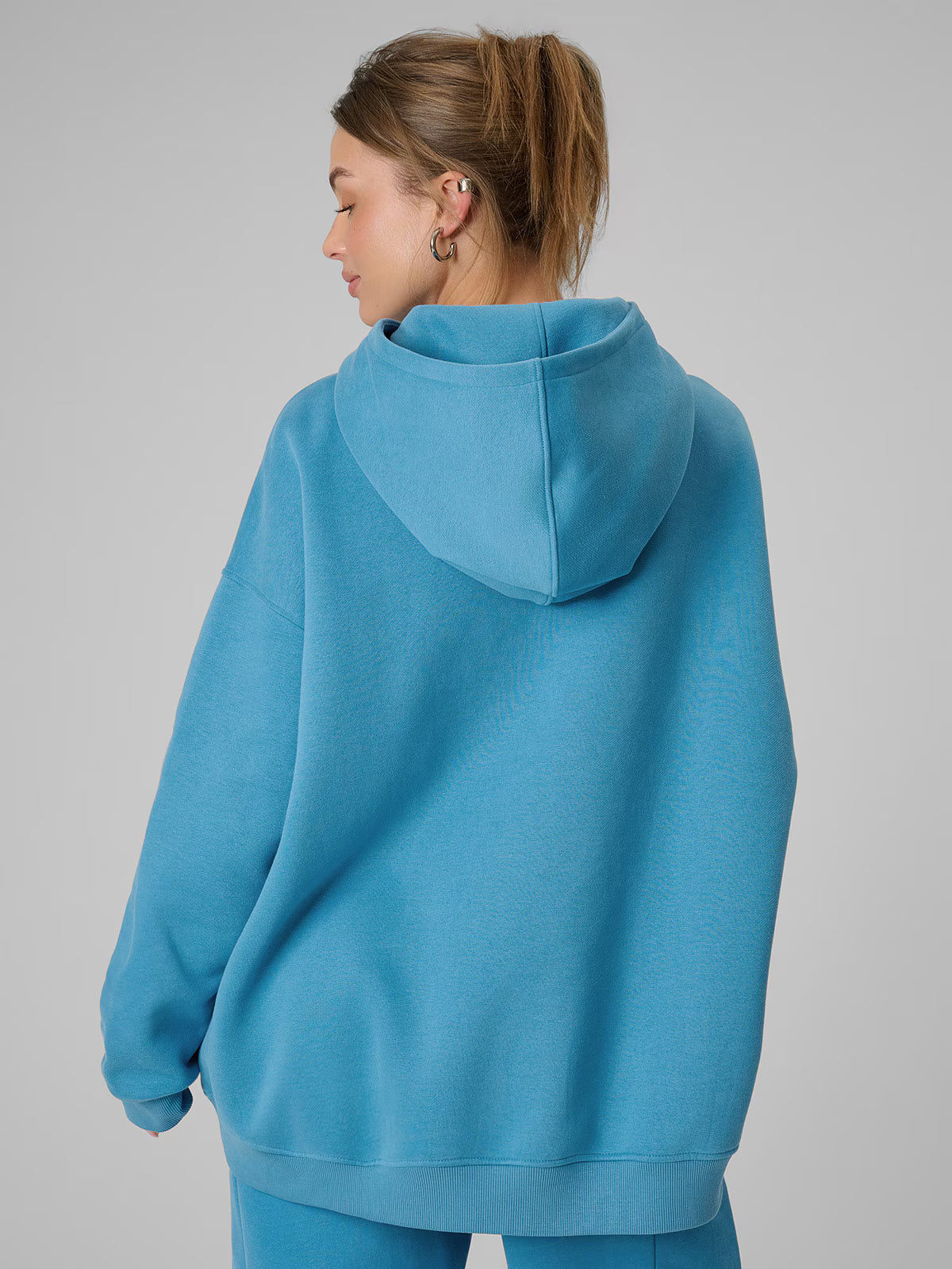 Bluza dresowa loose z kapturem damska