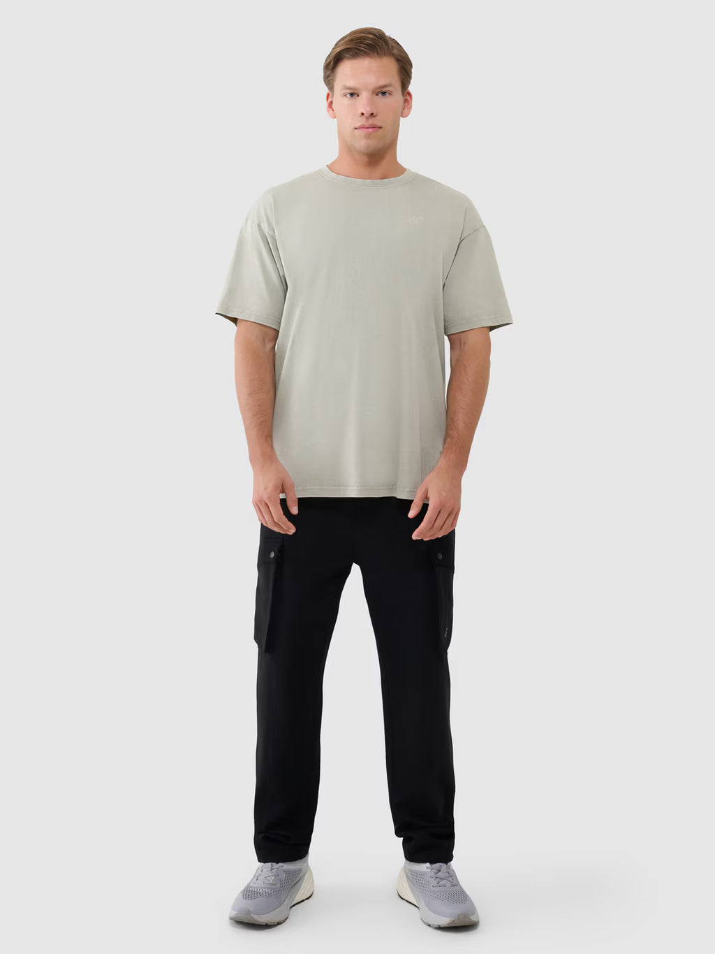 T-shirt oversize gładki męski