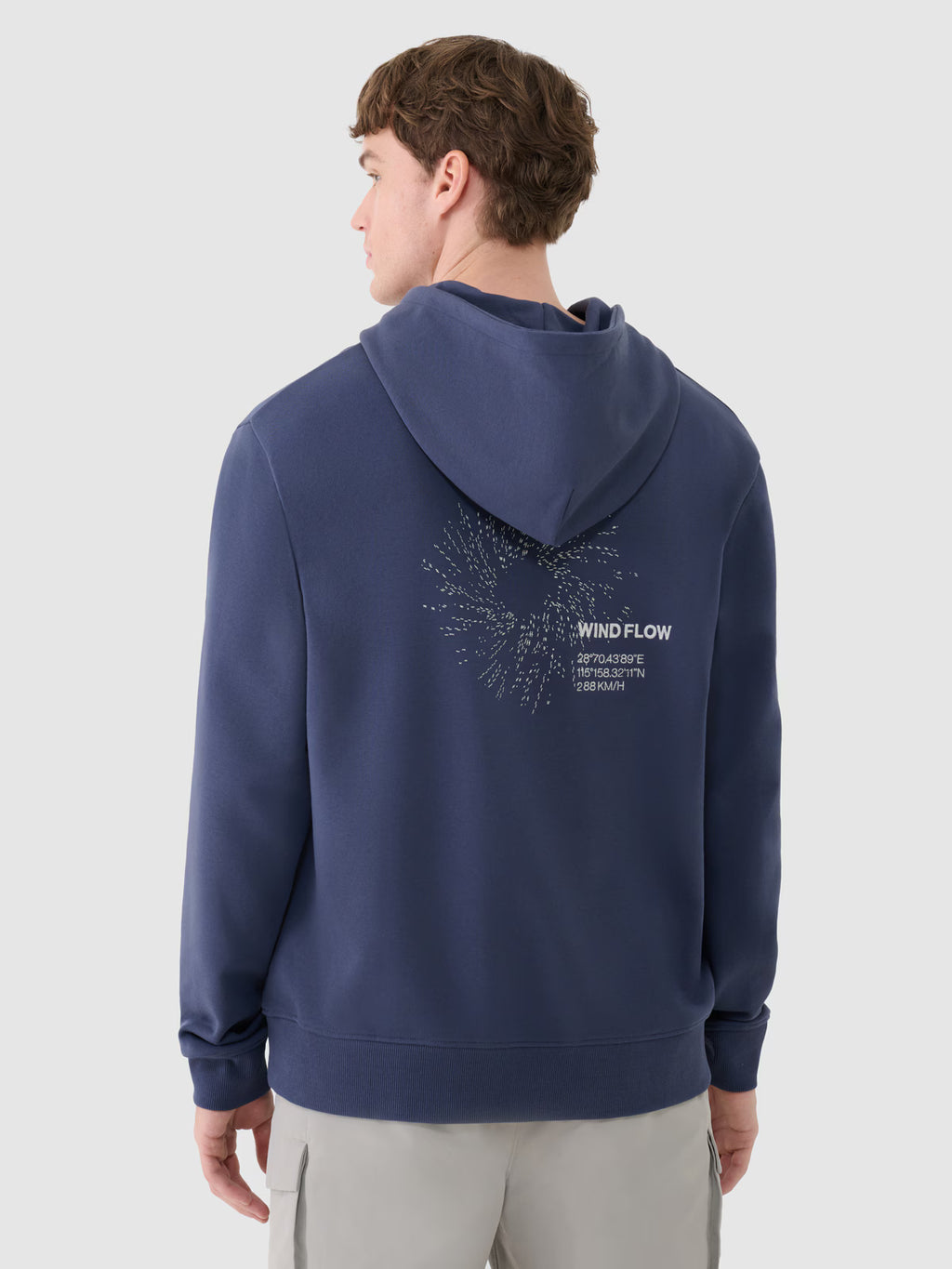 Bluza dresowa nierozpinana z kapturem męska