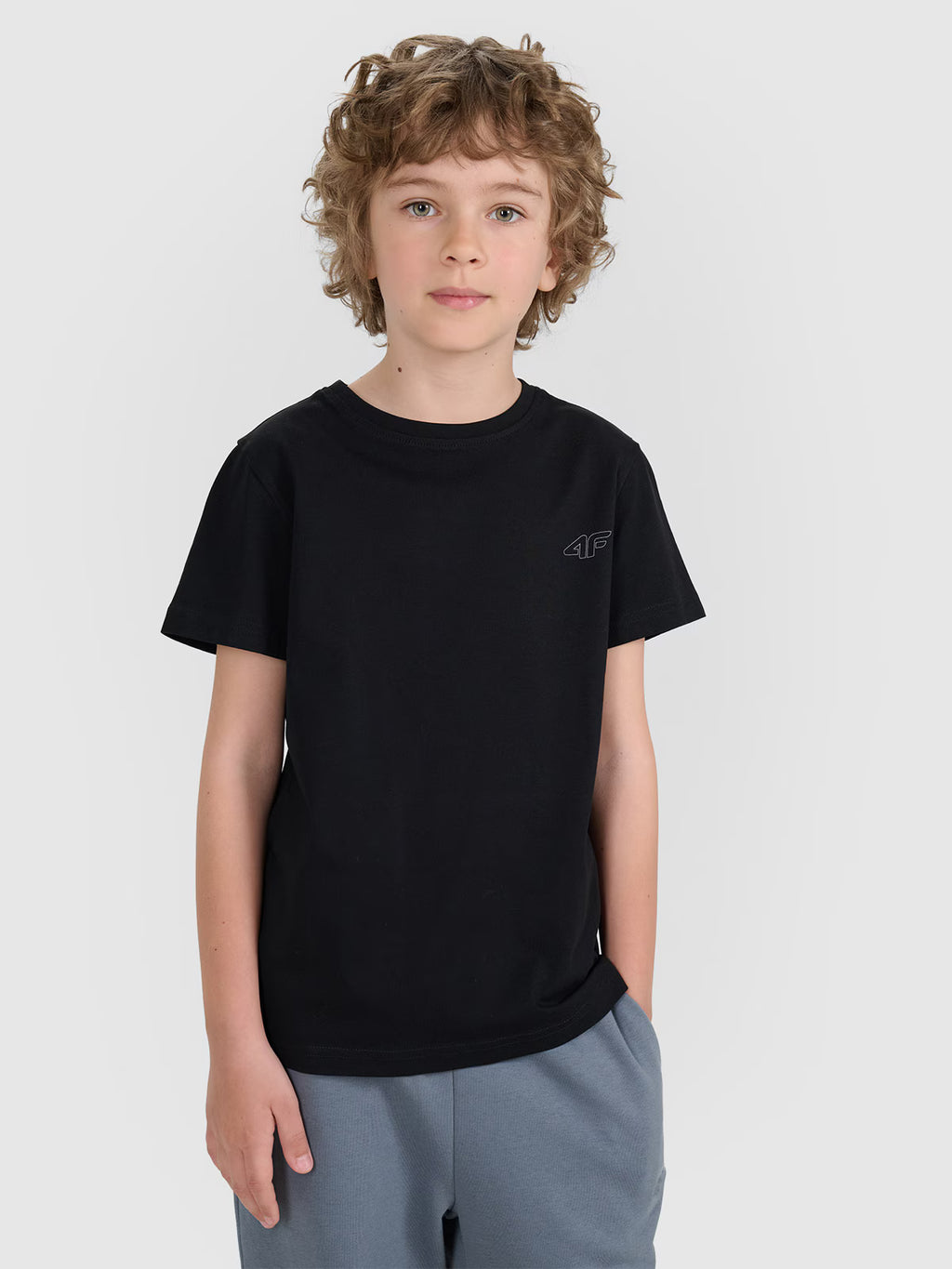 T-shirt regular gładki (2-pack) dziecięcy