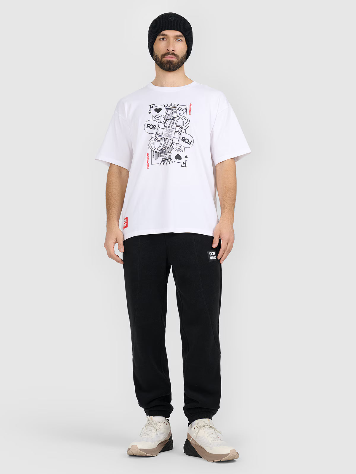 T-shirt loose z nadrukiem męski