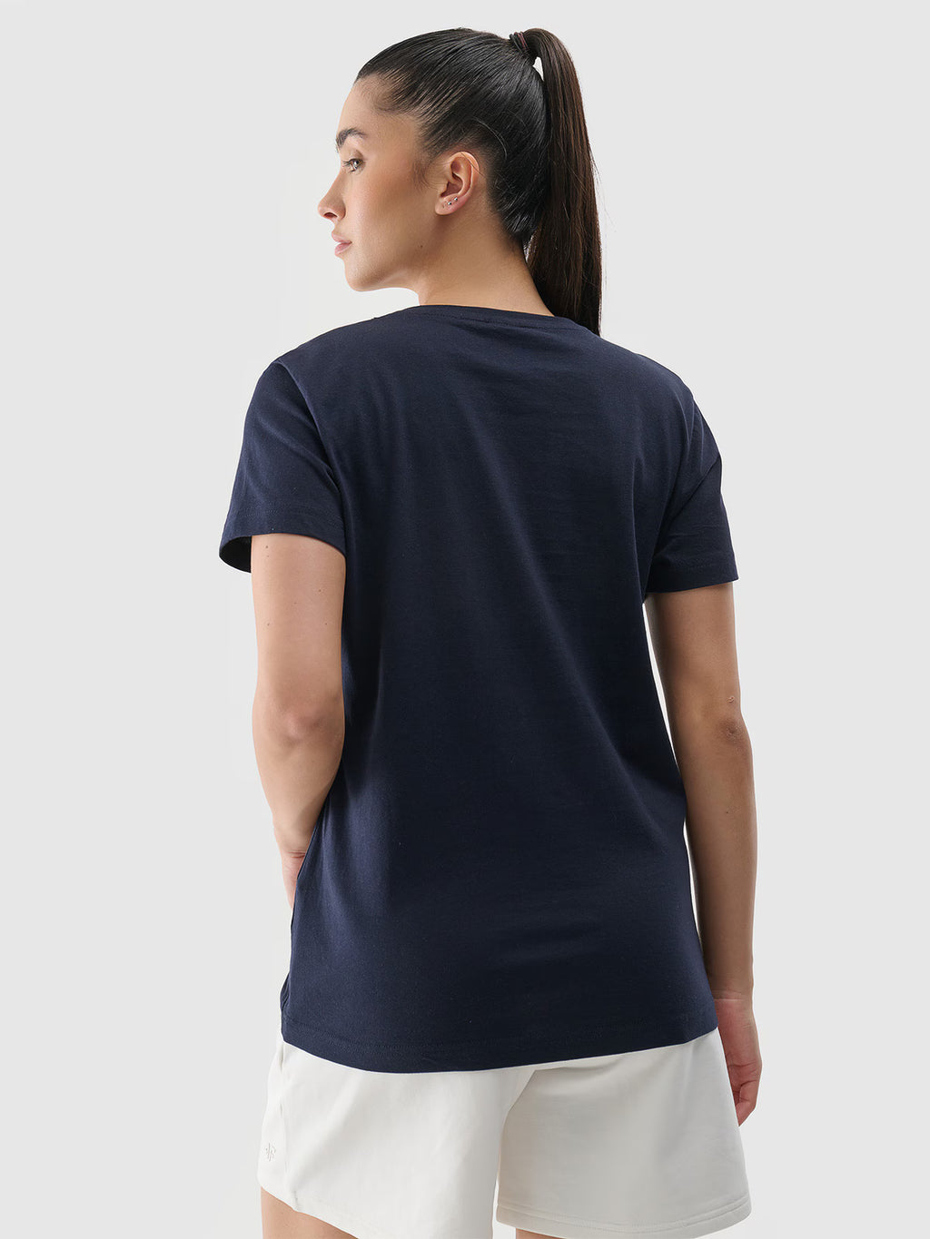 T-shirt slim z nadrukiem damski