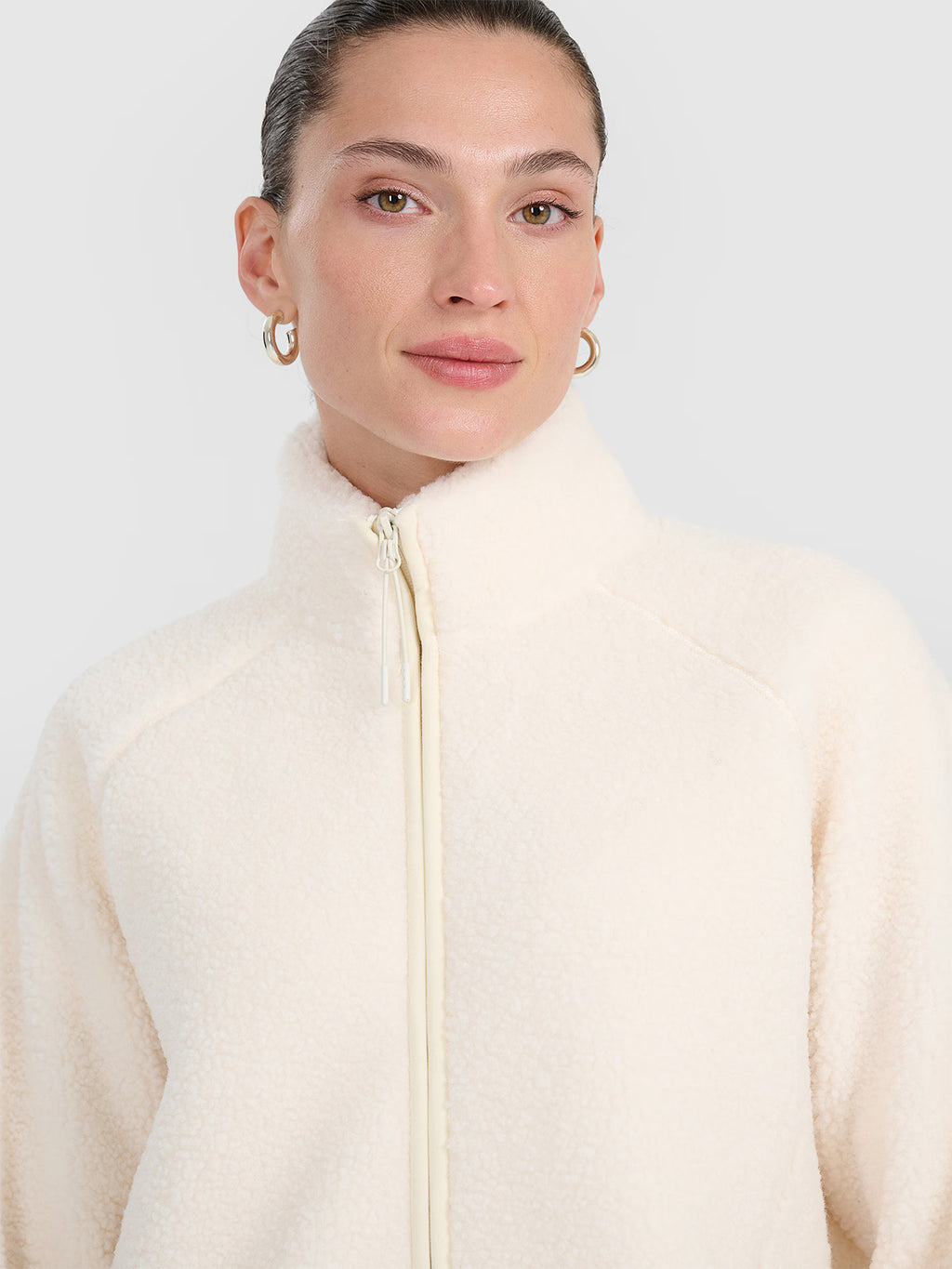 Polar sherpa ze stójką oversize damski